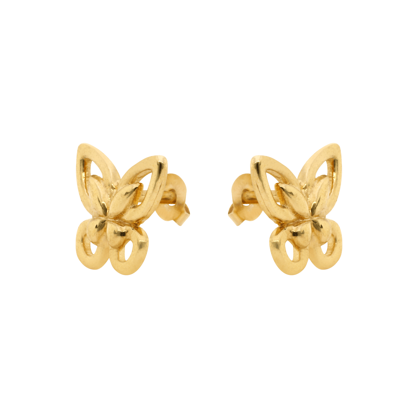 Boucles d'Oreilles puce papillon ajouré
