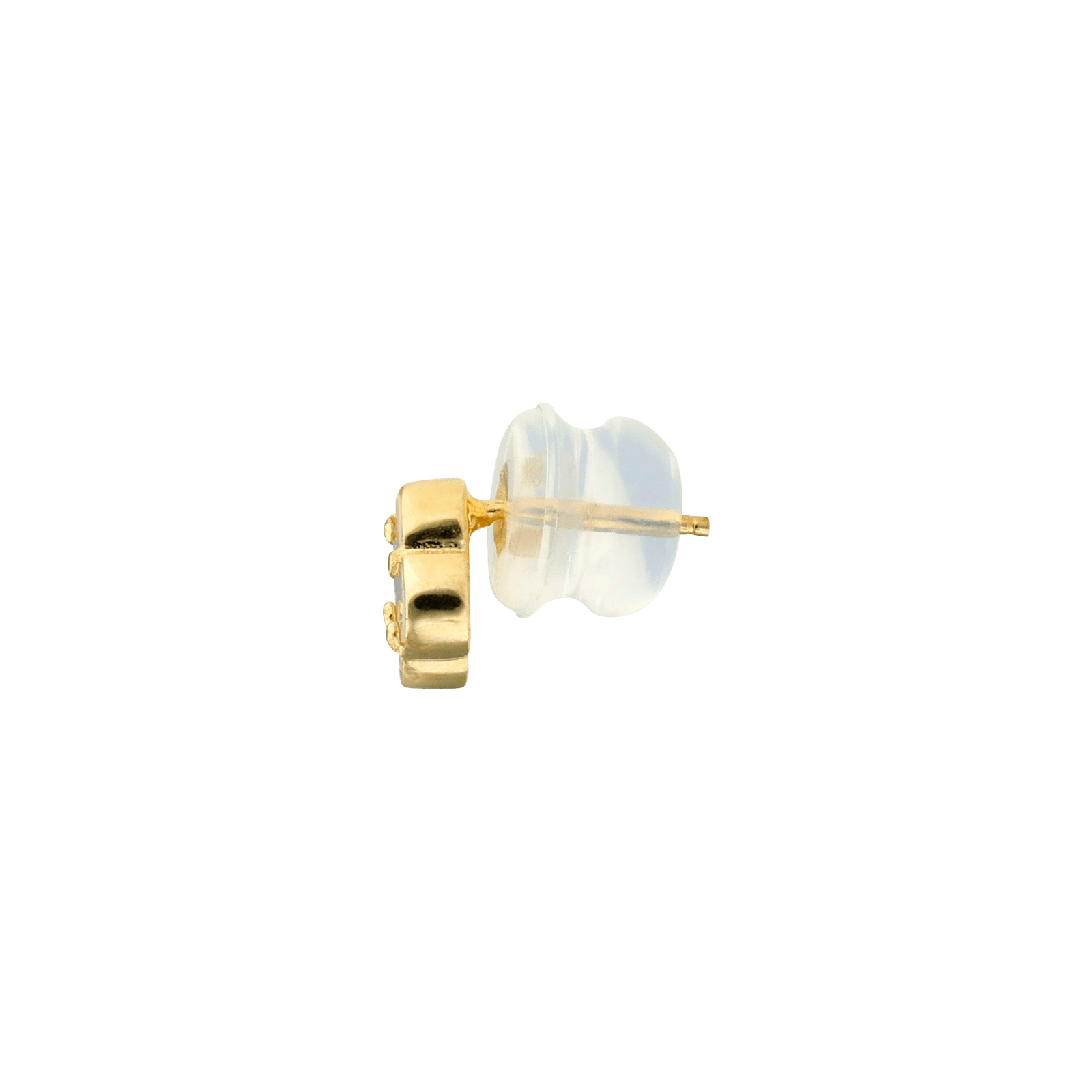Boucles d'Oreilles puce Trèfle nacre blanche