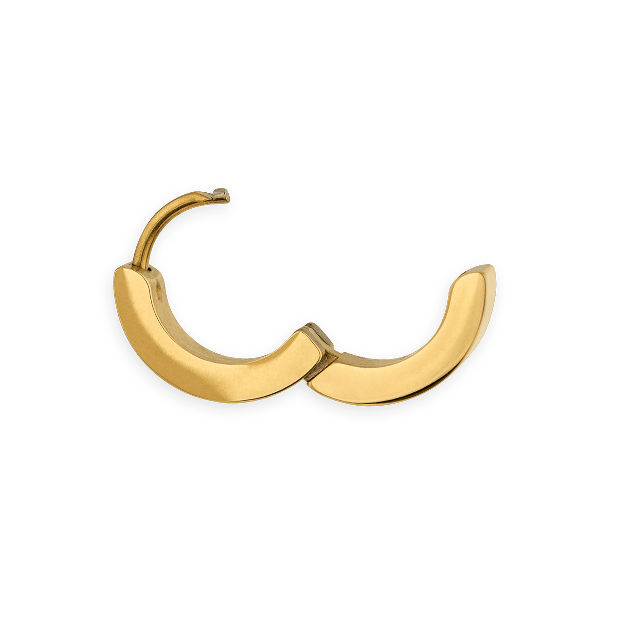Créoles Acier Jaune 13.5mm Tube 4mm