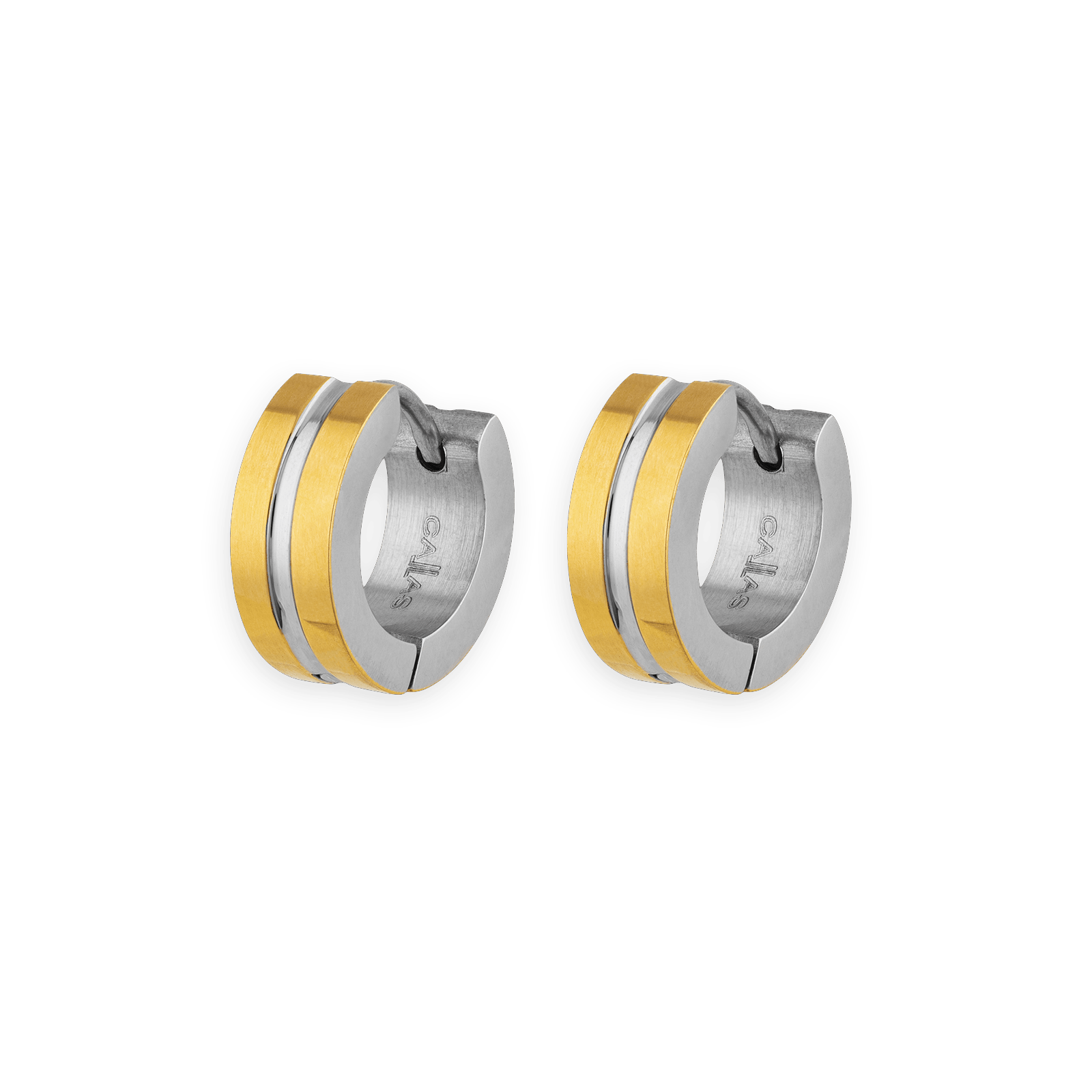 créoles acier bicolore 13.5mm