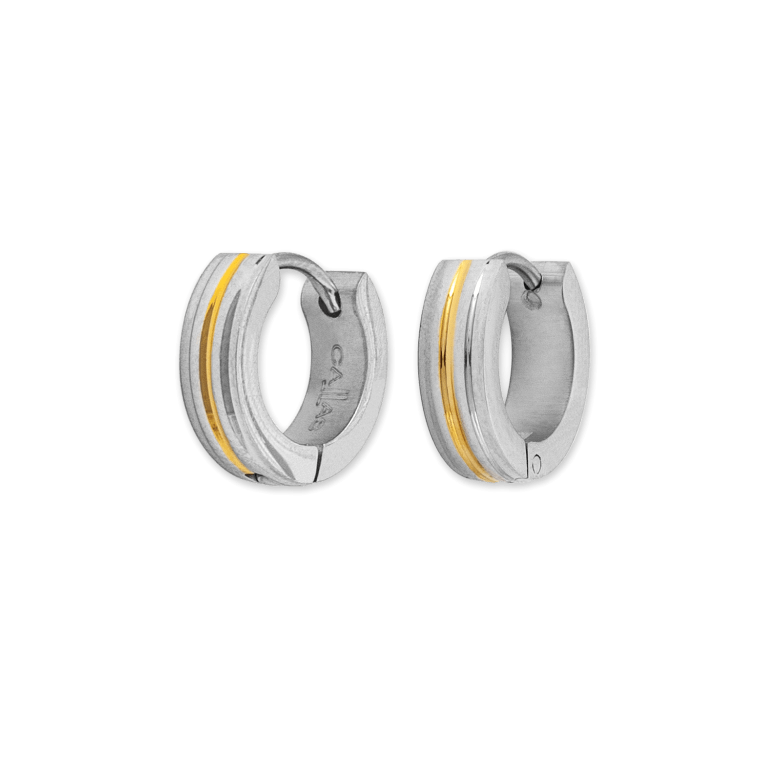 créoles acier bicolore 13.5mm