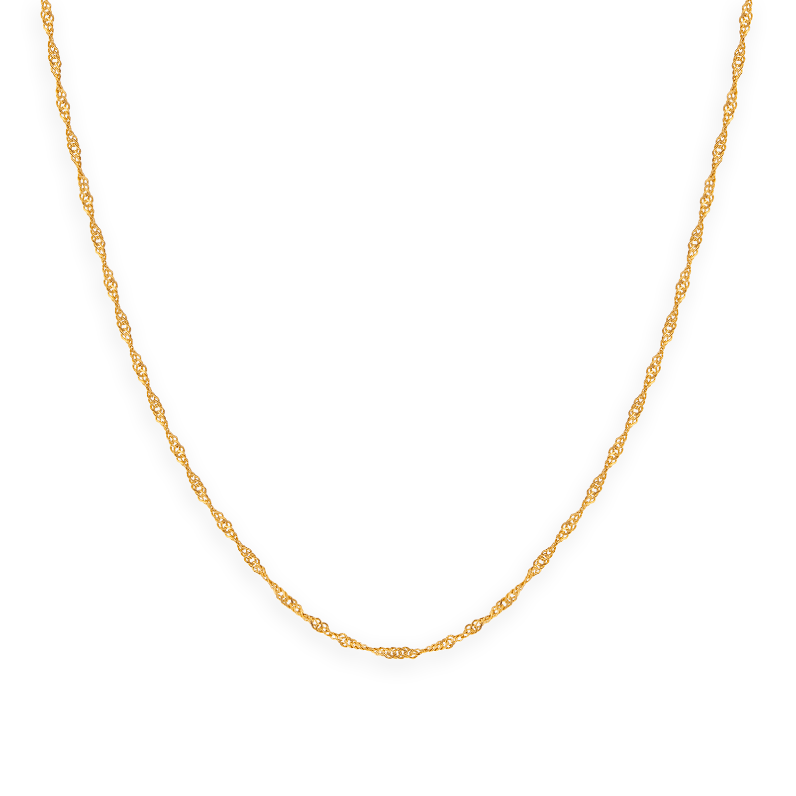 Collier chaîne or maille Singapour creux