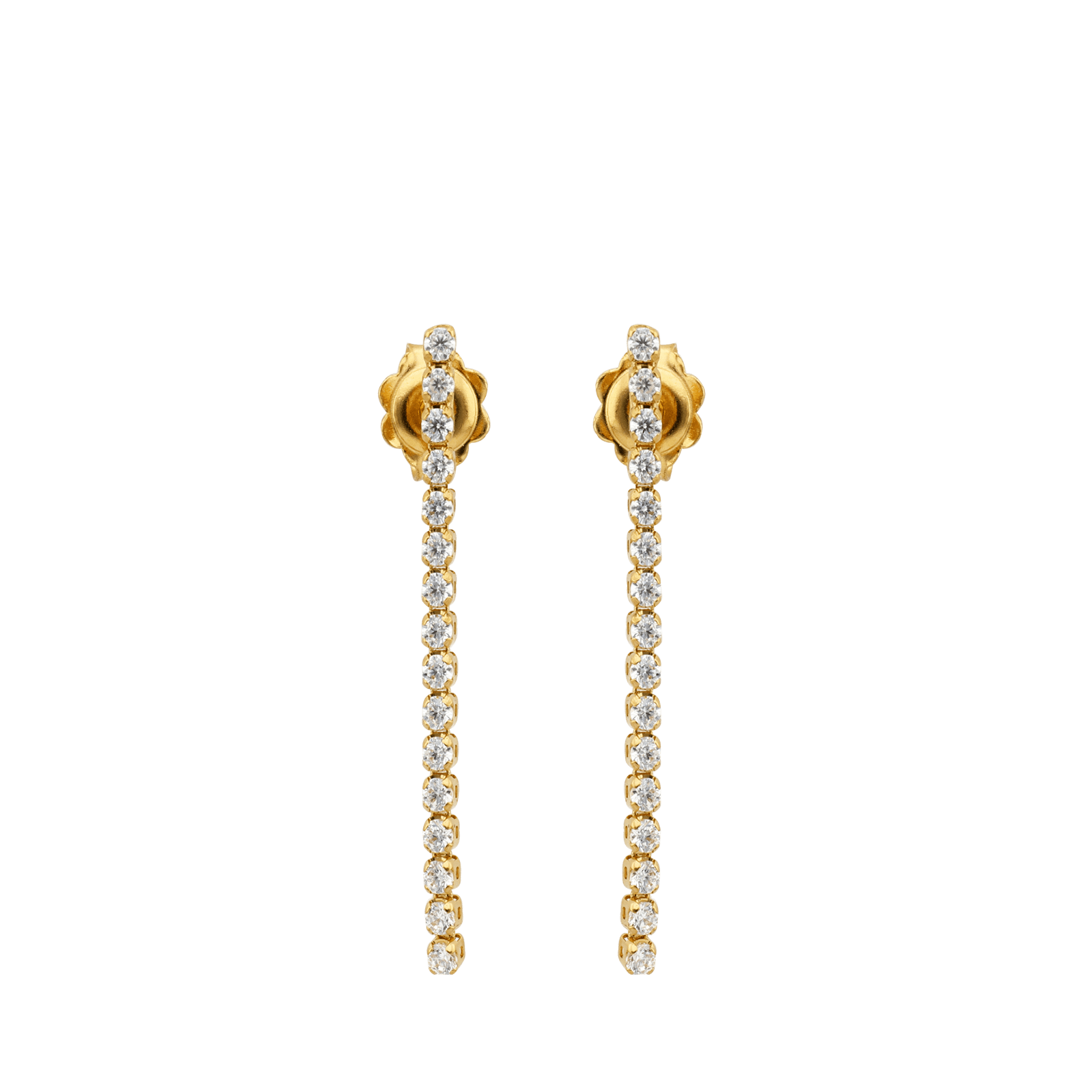 boucles d'oreilles argent rivière argent doré zirconia cubique vert jaune & jrose