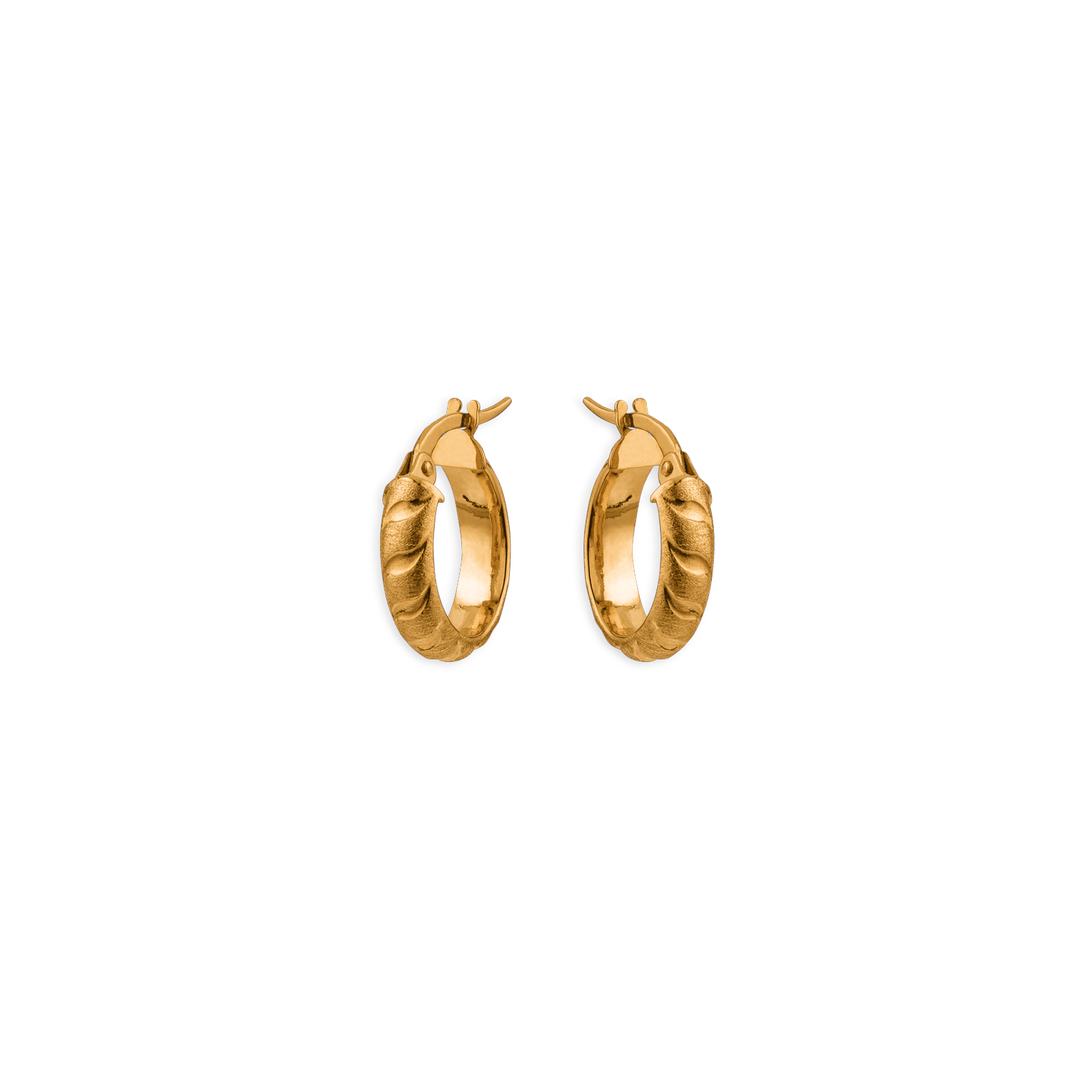 créoles or 18 carats 15mm motif fantaisie