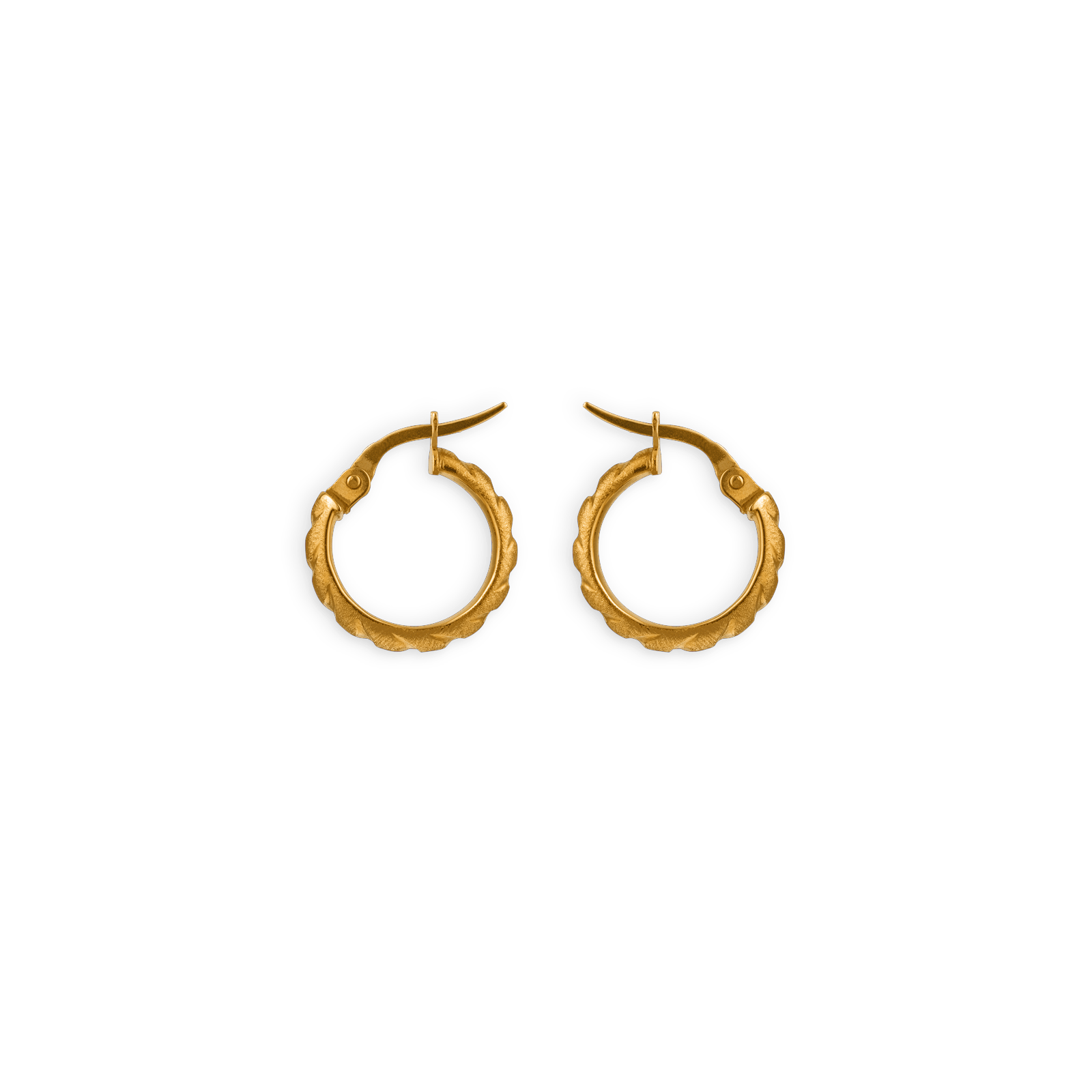créoles or 18 carats 15mm motif fantaisie