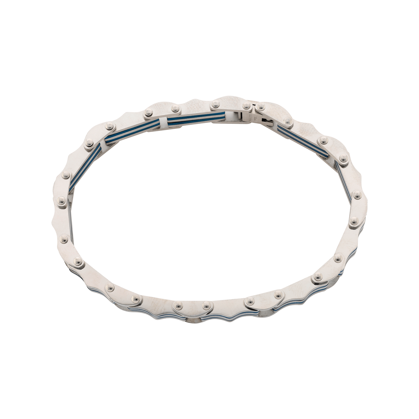 Bracelet Callas Acier et bleu 21cm