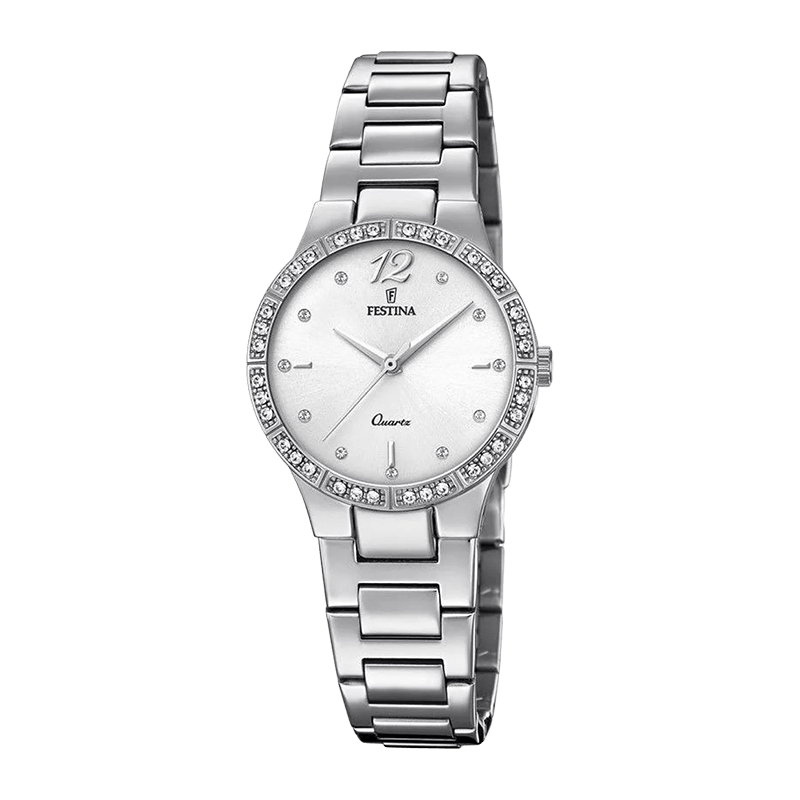 Montre Femme Festina  Acier Argenté, Cadran Argenté Zirconium – F20240-1
