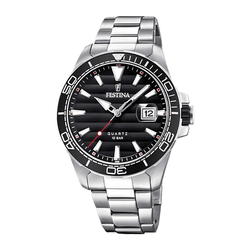 Montre Homme Festina Prestige  Acier 44mm, Cadran Noir Dégradé – F20360-2