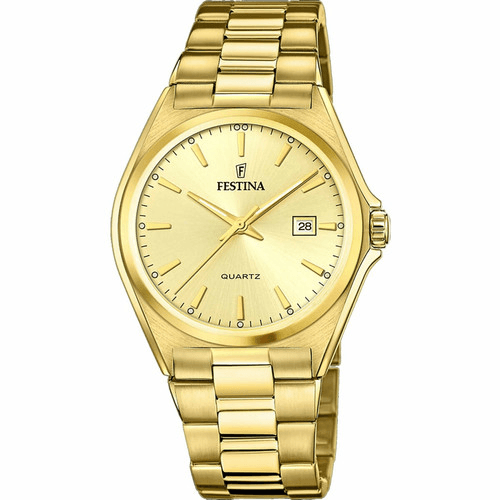 festina - montre homme classic f20555-3 - bracelet acier argent