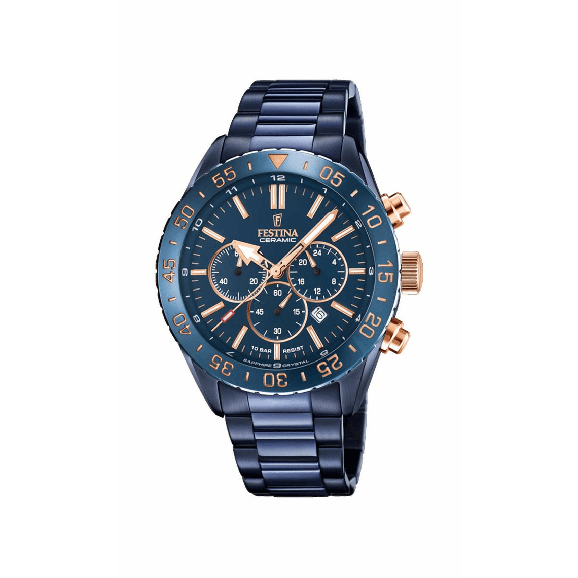 Montre Homme Festina Montres CERAMIC F20576-1 - Bracelet Acier Bleu