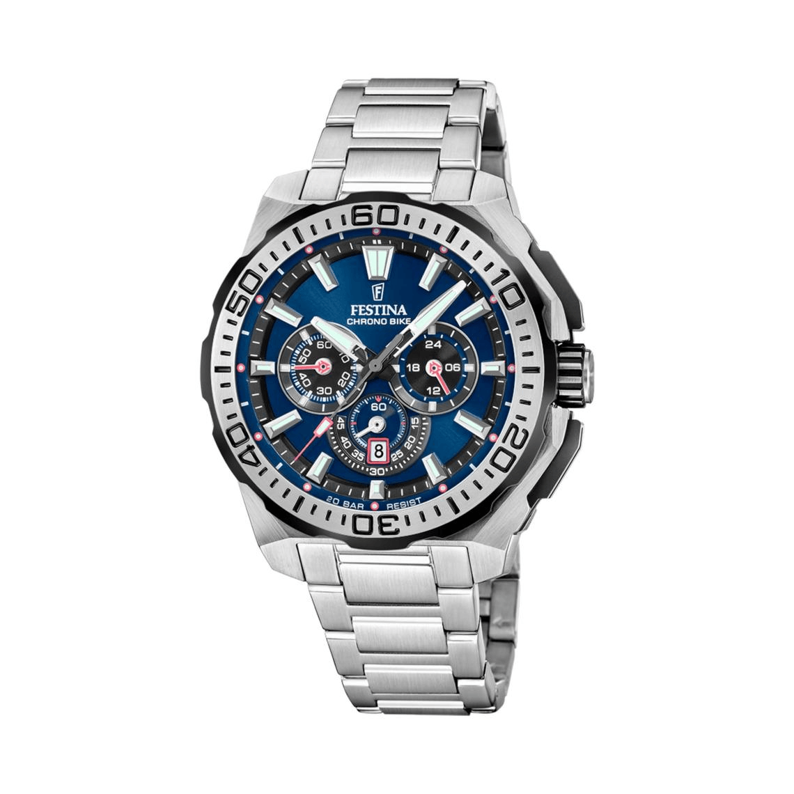 Montre Homme Festina Chrono Bike - F20724-2 Bracelet Acier Argent