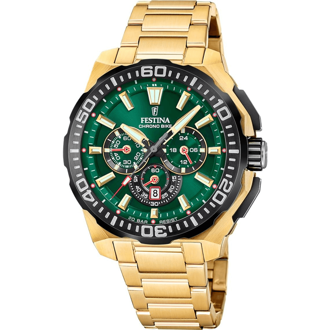 Montre Homme Festina Chrono Bike - F20727-2 Bracelet Acier Doré