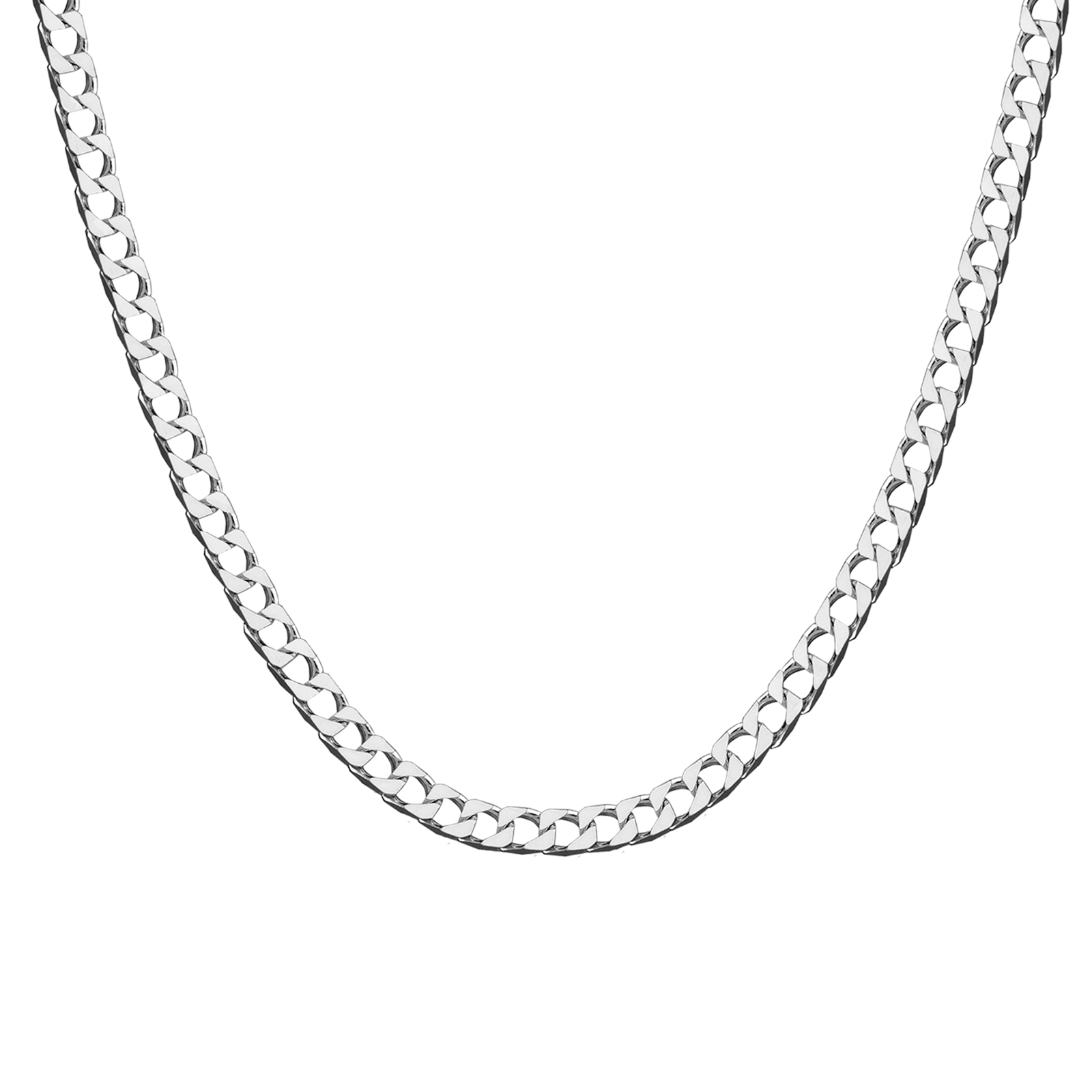 Collier Argent maille Gourmette 45 centimètres