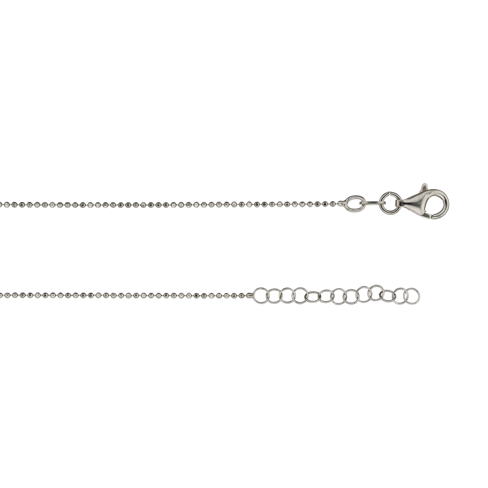 Collier Argent Centre coeur Perle ajouré Grand modèle 42 plus 3 centimètres