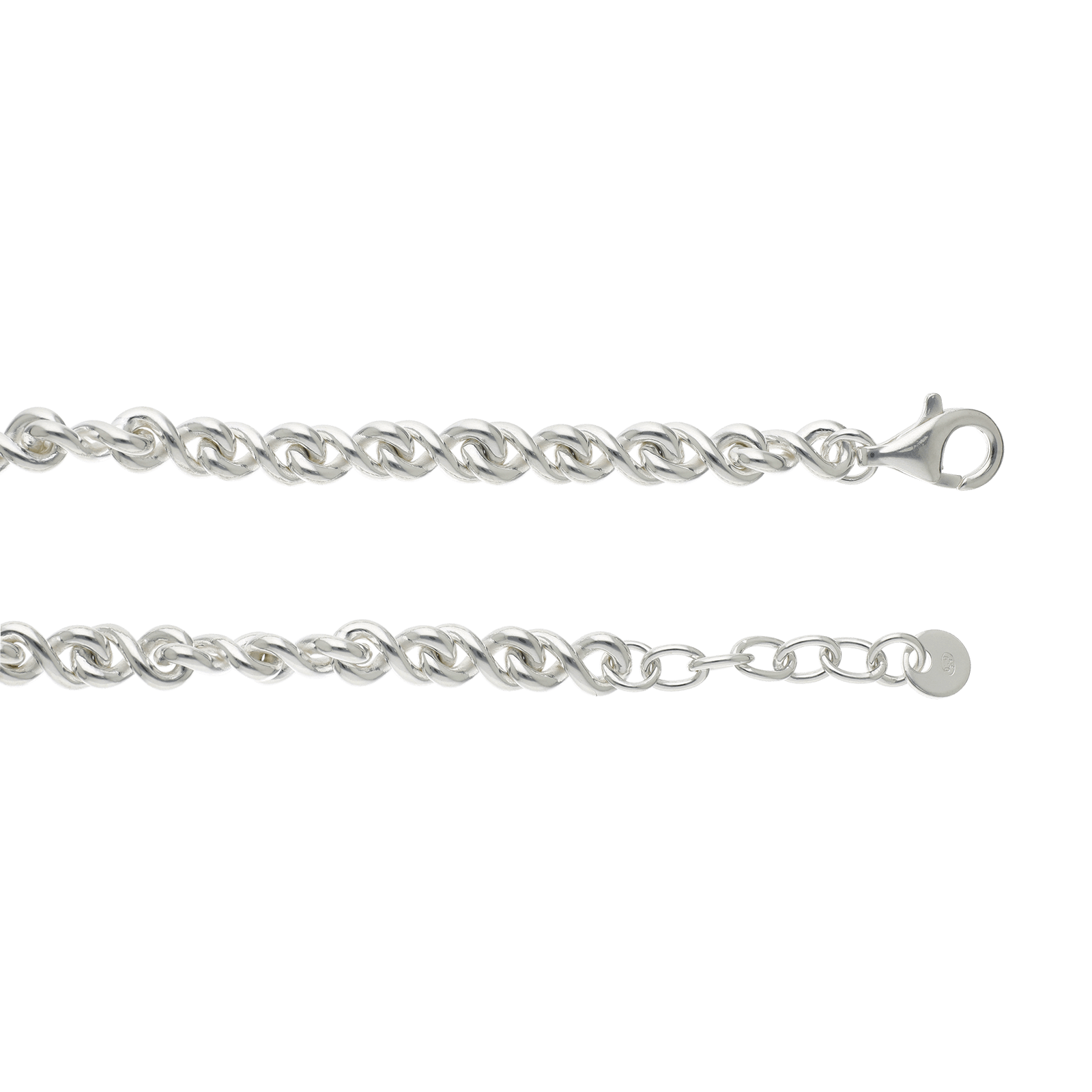 bracelet maille infini argent 20cm