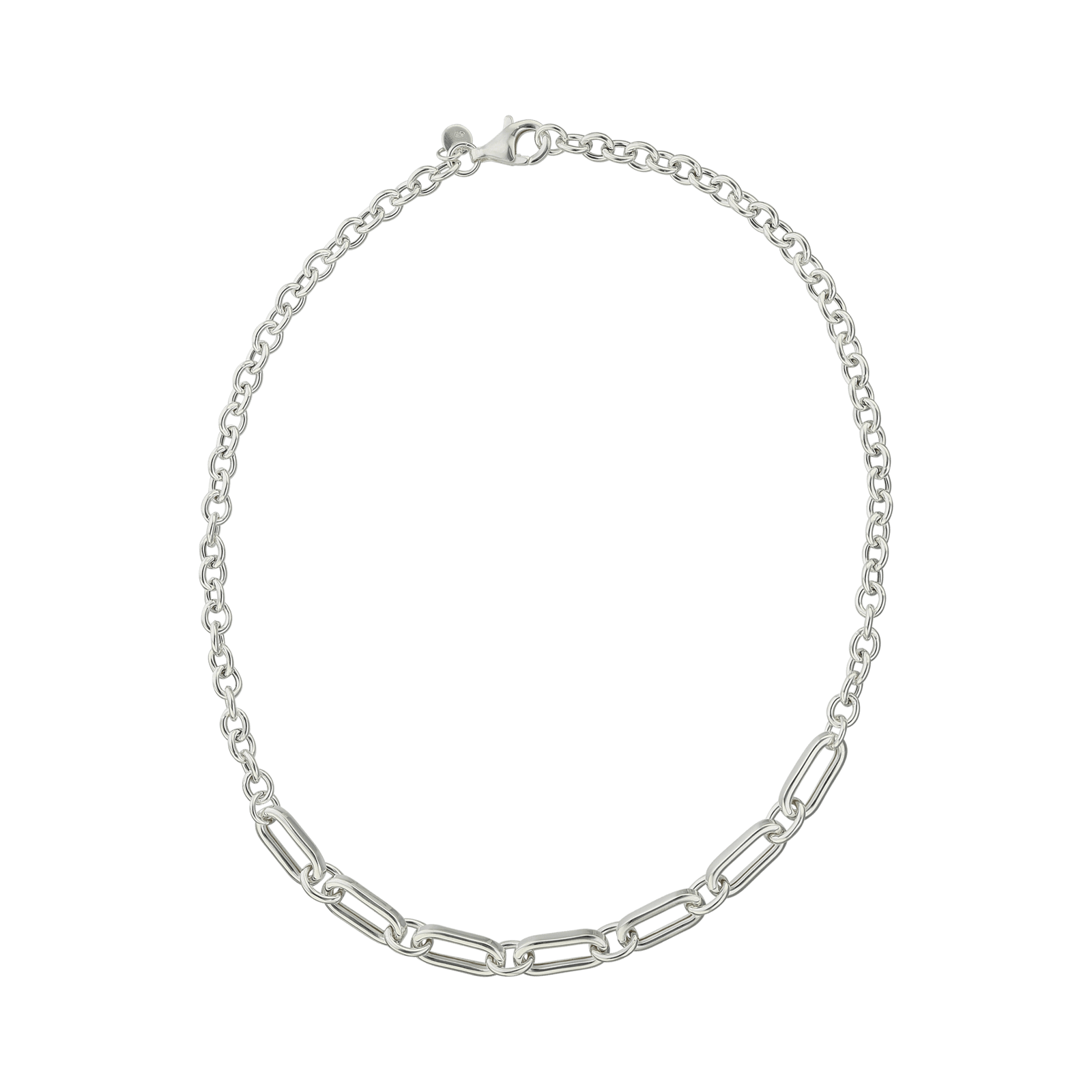 Argent Centre mailles ovales 45cm