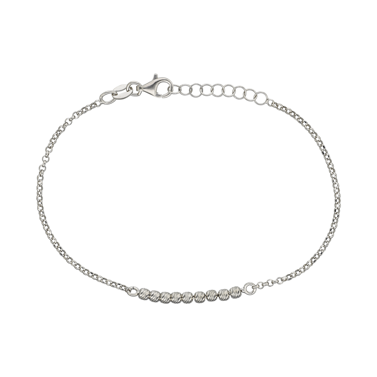 bracelet Argent Centre blé 18 centimètres plus 2 centimètres
