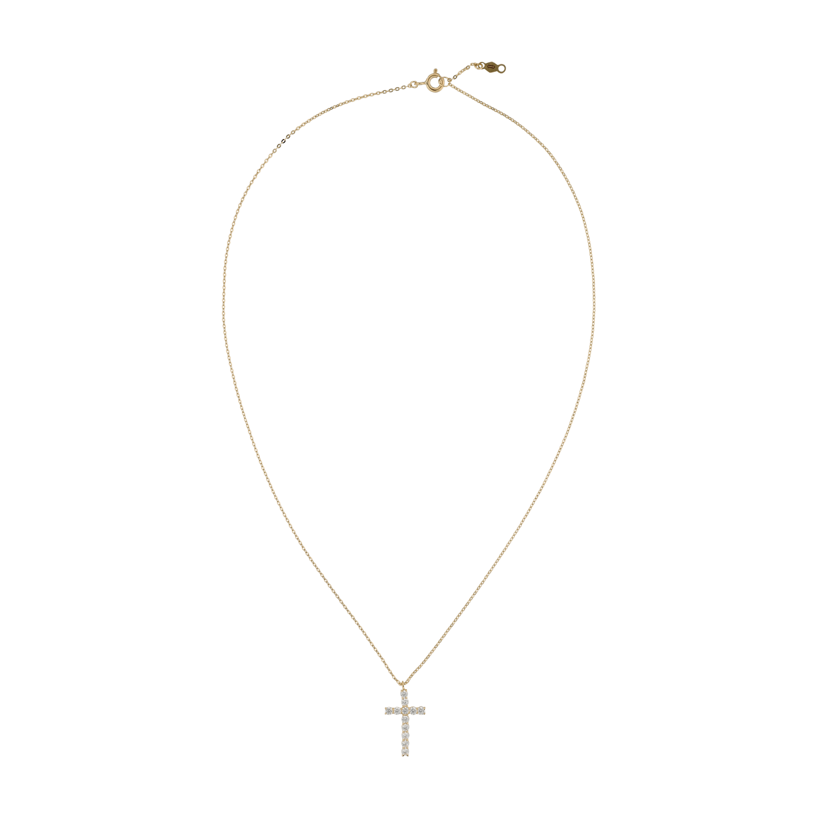 Collier Pendentif Croix Oxyde de Zirconium 42 centimètres