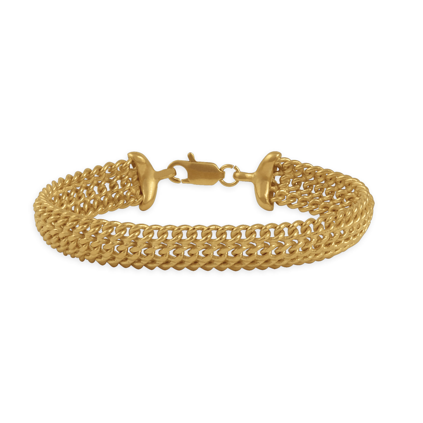 Bracelet Plaqué Or Maille Americaine