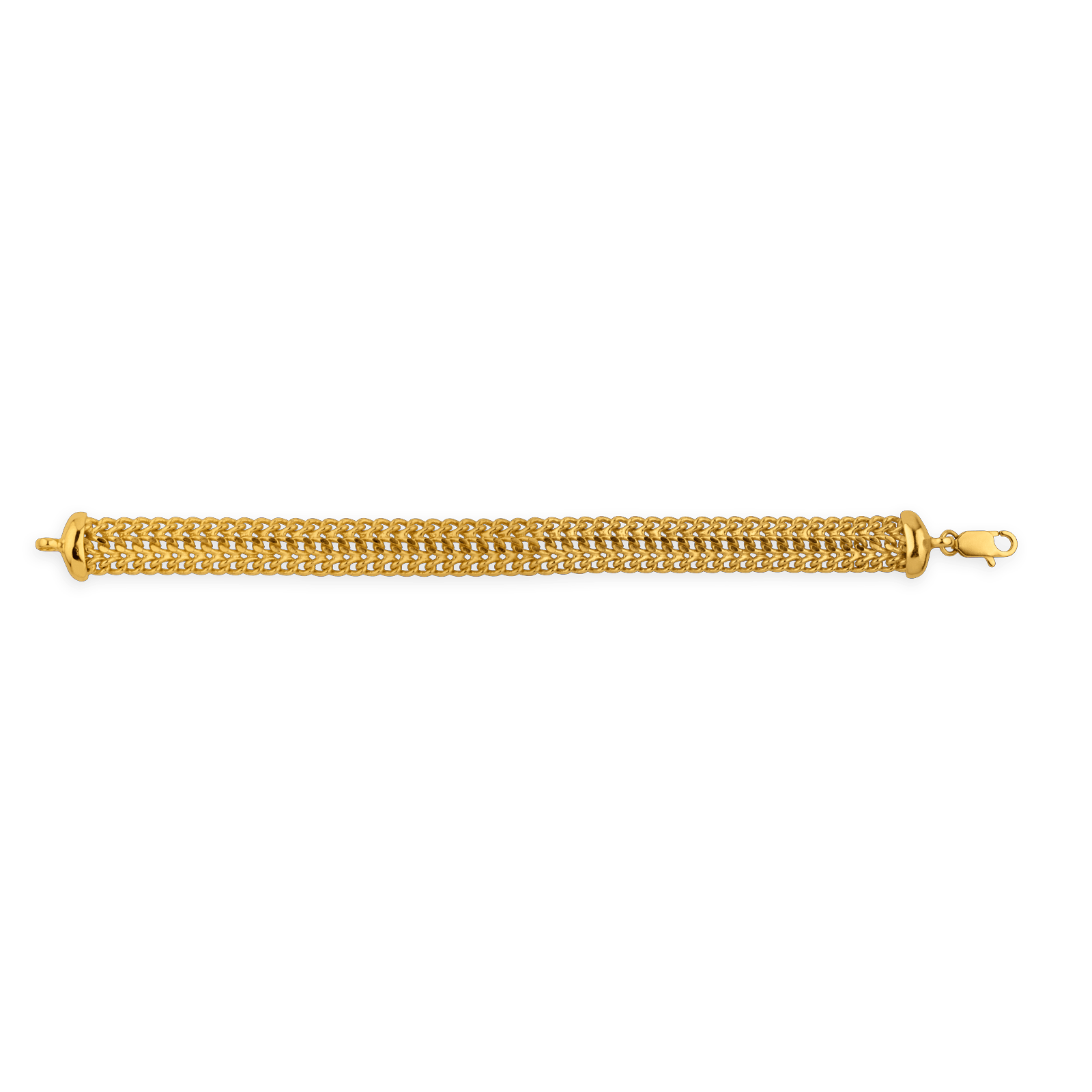 Bracelet Plaqué Or Maille Americaine