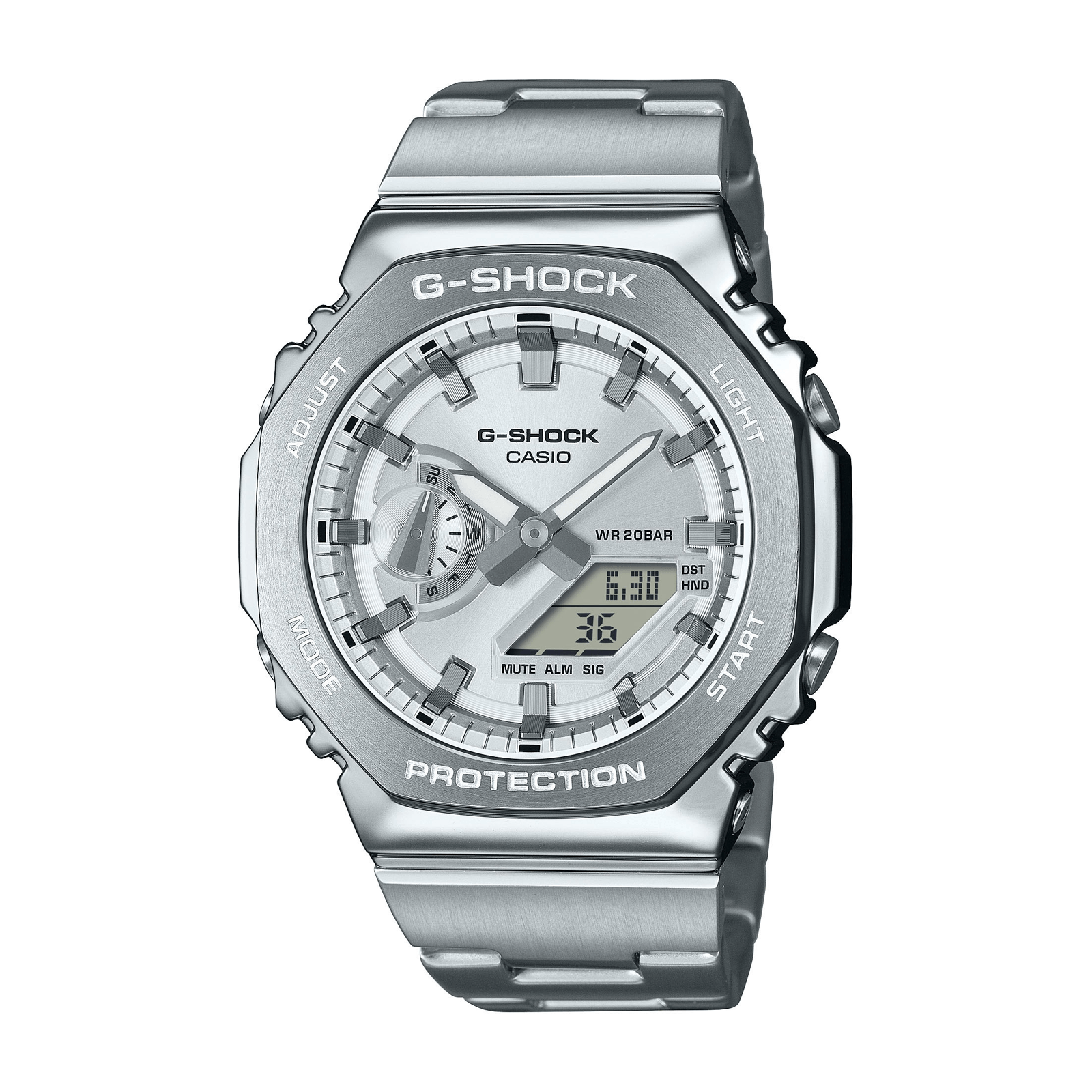 Montre G-shock Grand modèle 2110d cadran Argent