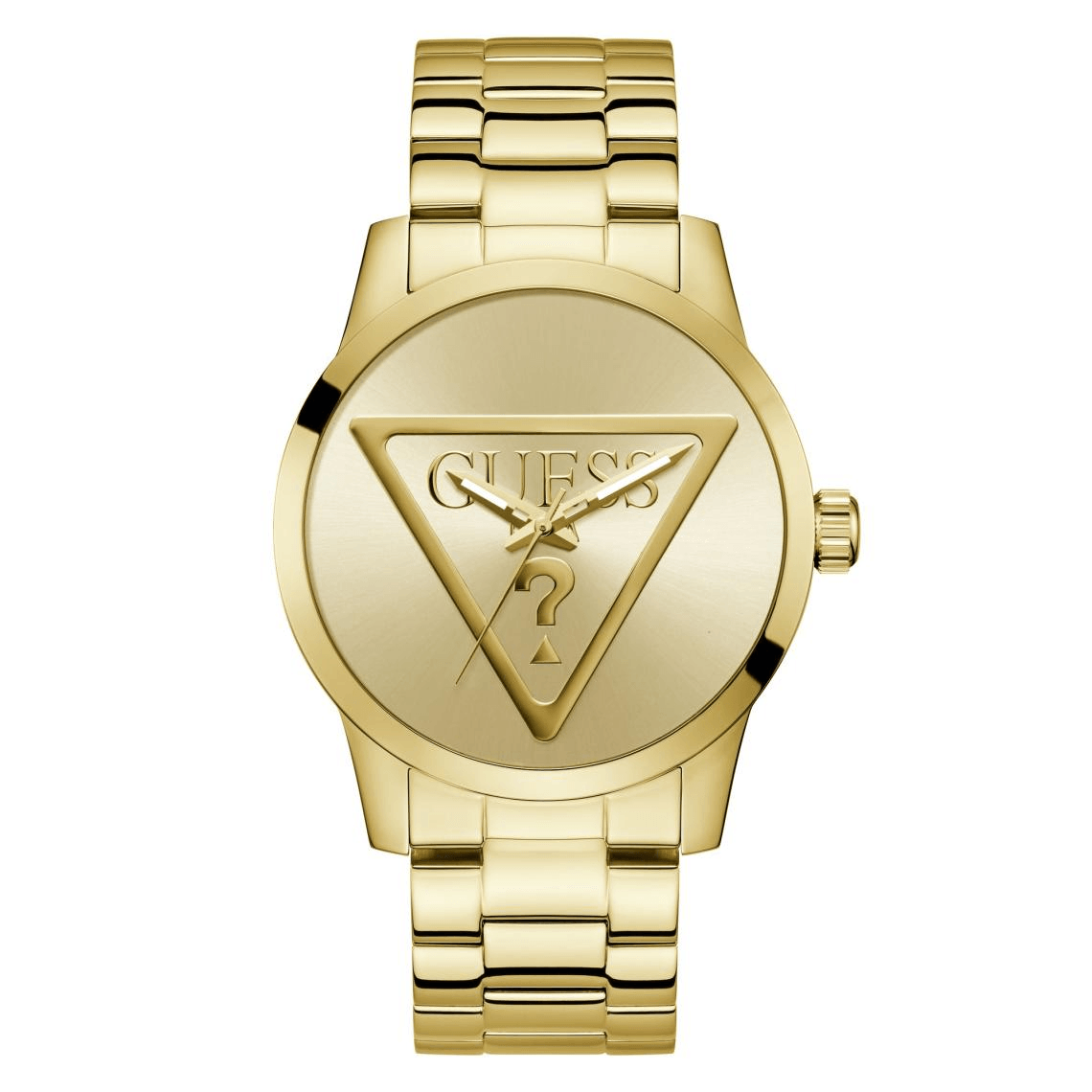 Montre Homme Guess Badge - Bracelet Acier Doré.
