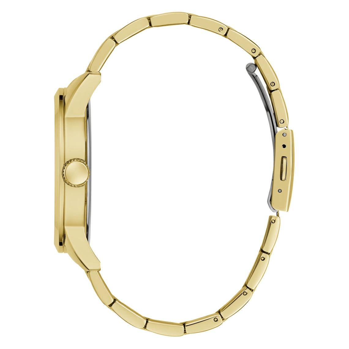 Montre Homme Guess Badge - Bracelet Acier Doré.