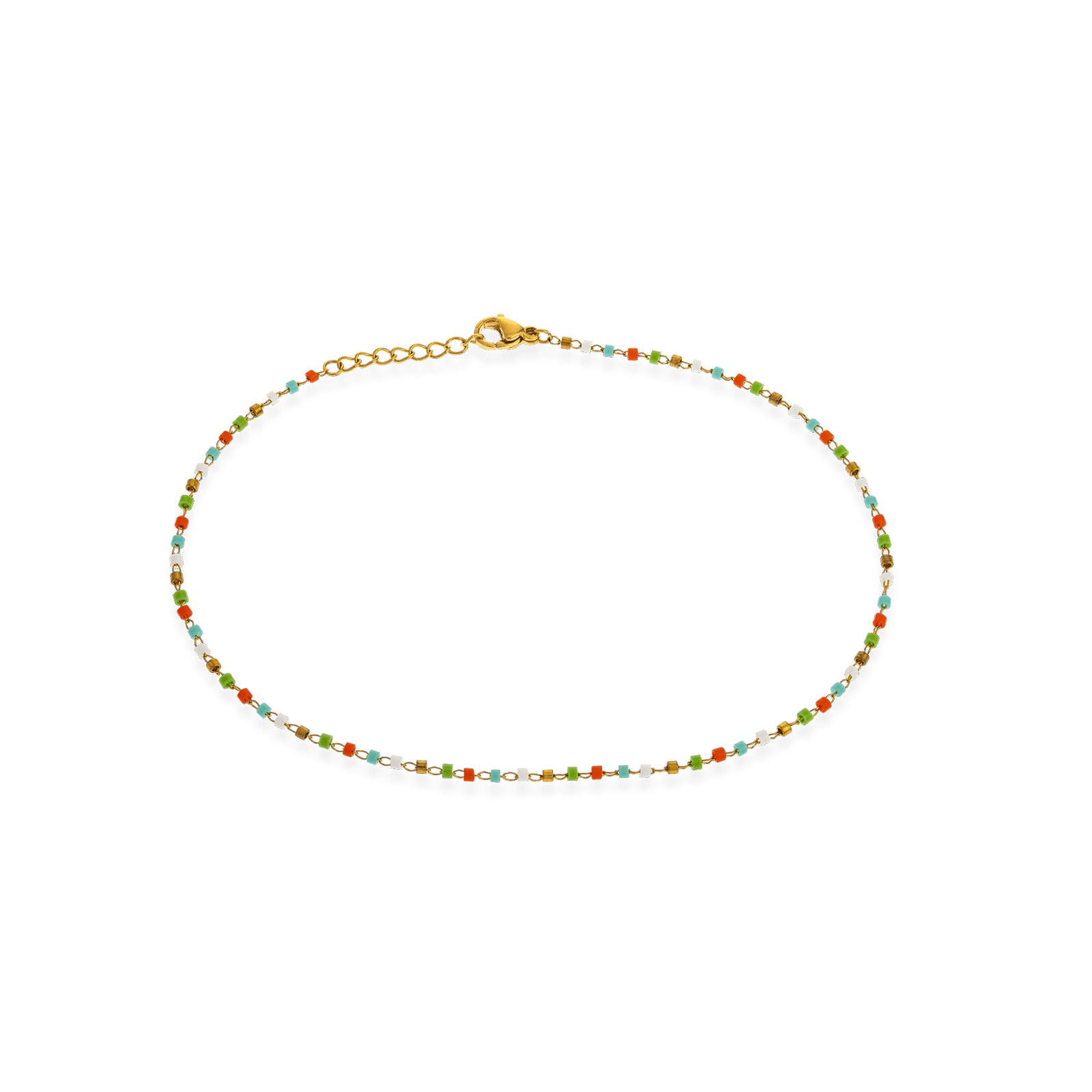 Chaîne Cheville Acier Jaune Résine Multicolore