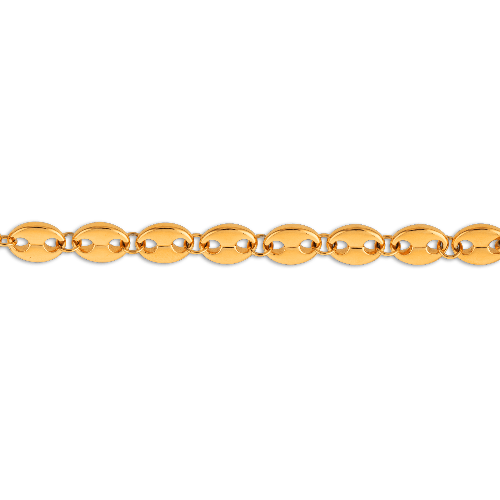 Bracelet Acier Jaune Grain de Café