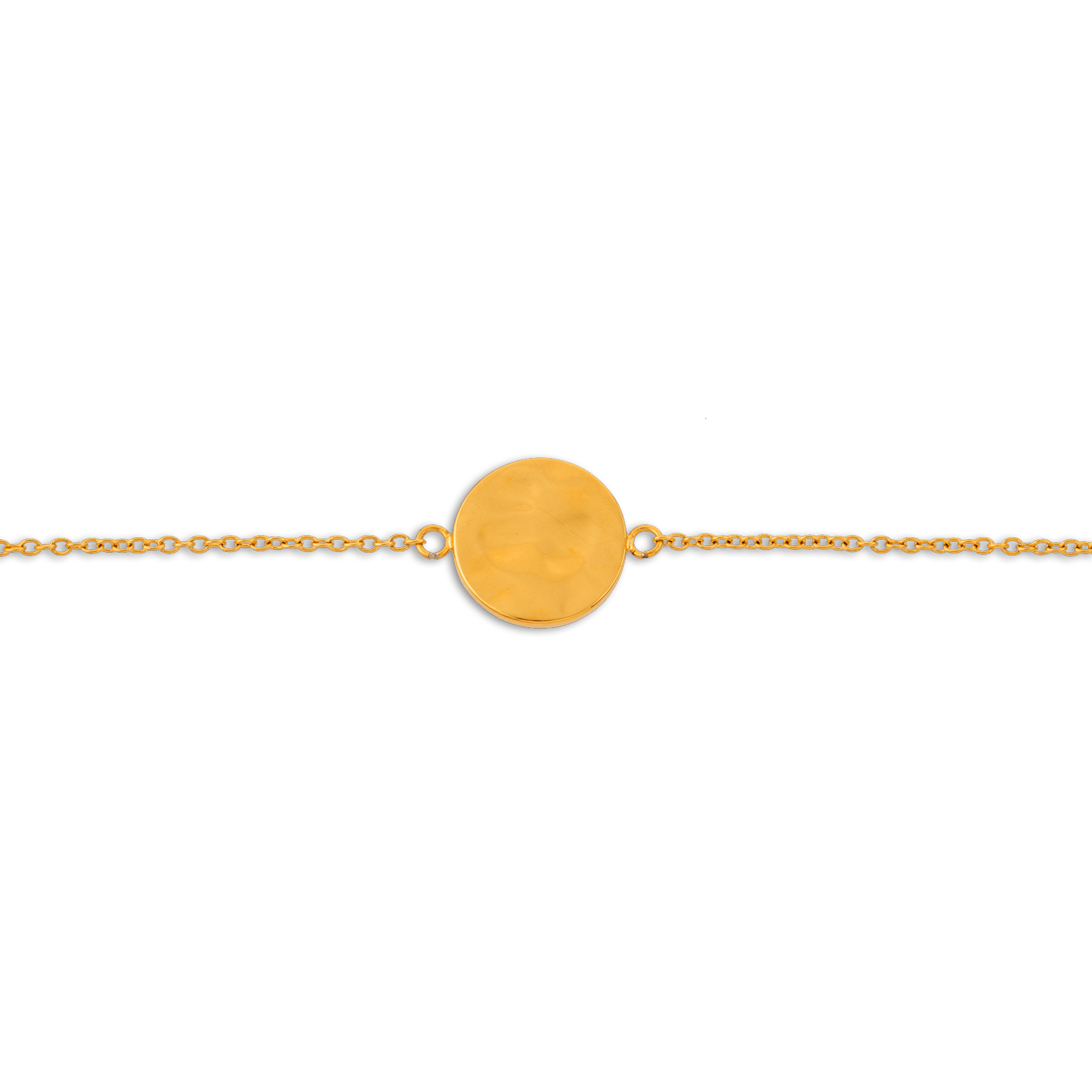 Bracelet Acier Jaune Motif Martelé