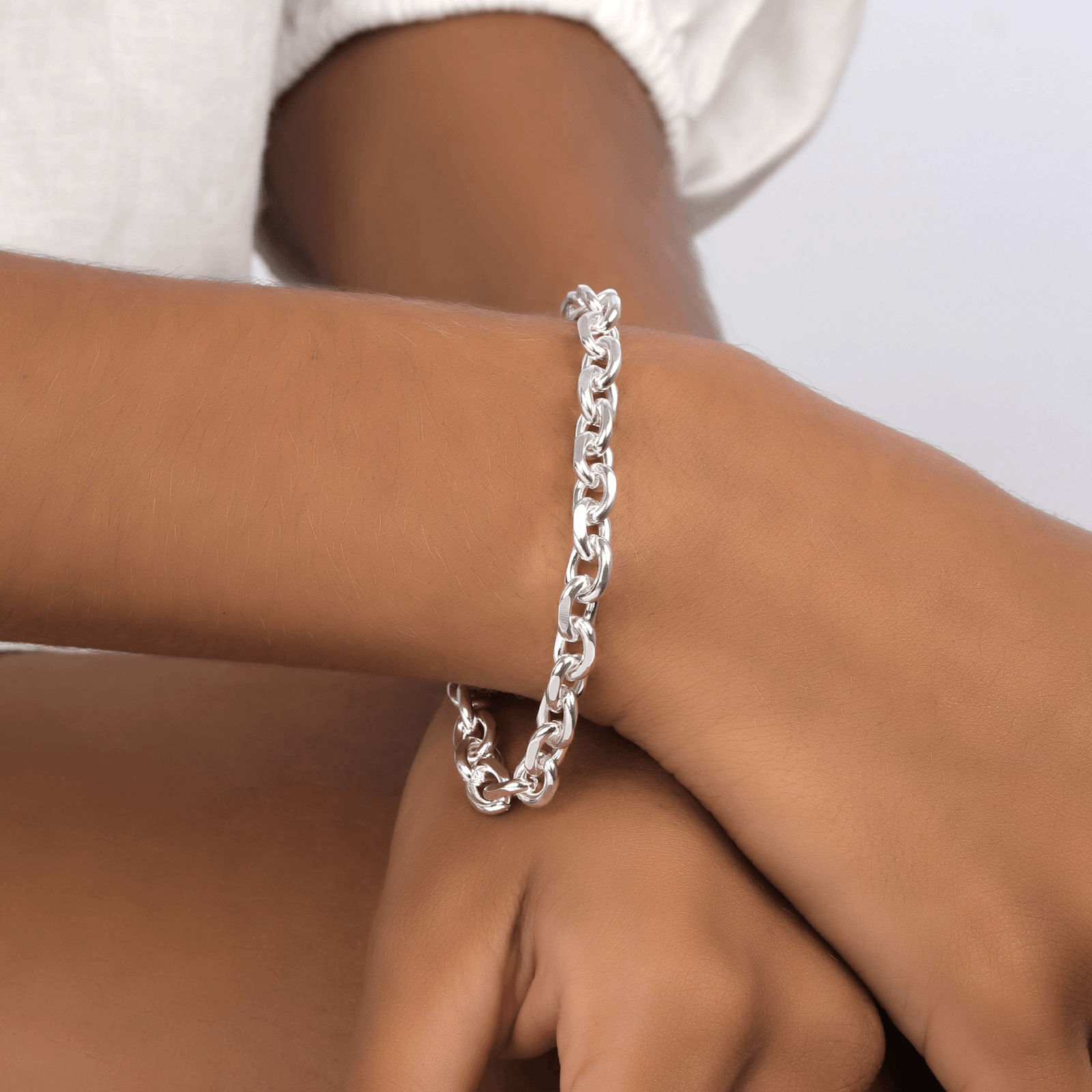 Bracelet Acier Maille Jaseron