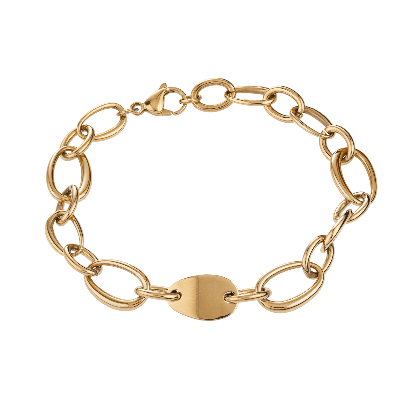 bracelet acier femme callas acier doré 22.5cm