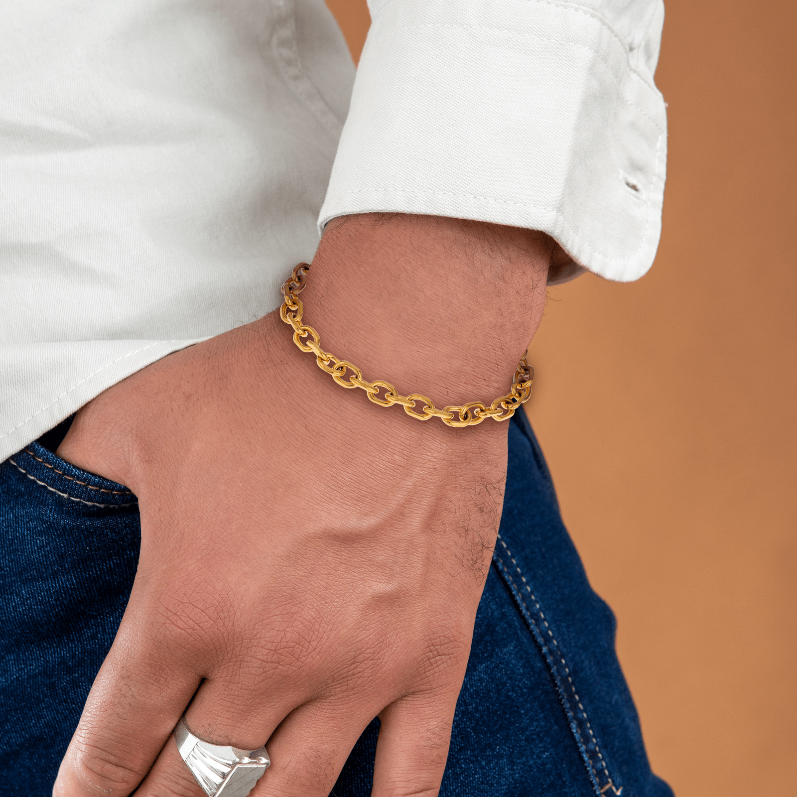 Bracelet Acier Maille Forçat