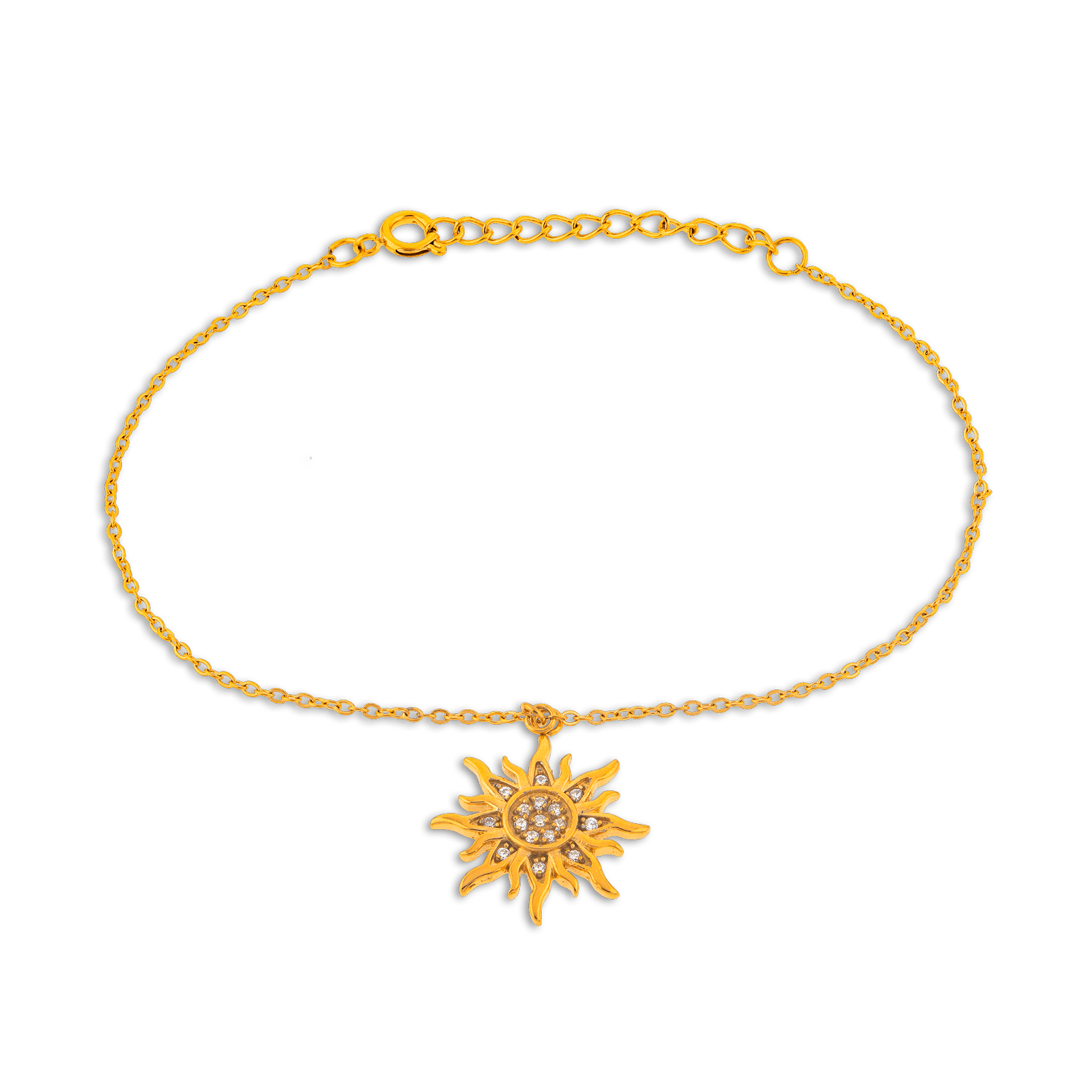 Bracelet Acier Jaune Soleil Zirconium