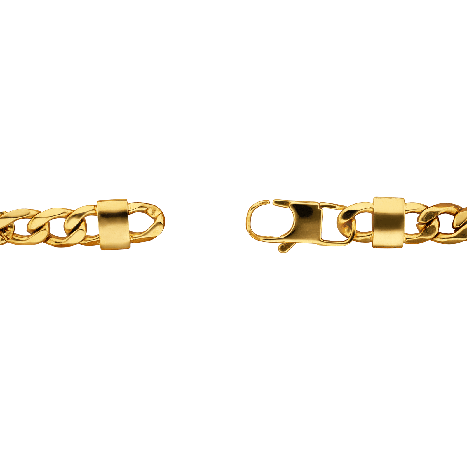 bracelet callas acier doré maille gourmette diamanté 21 mm