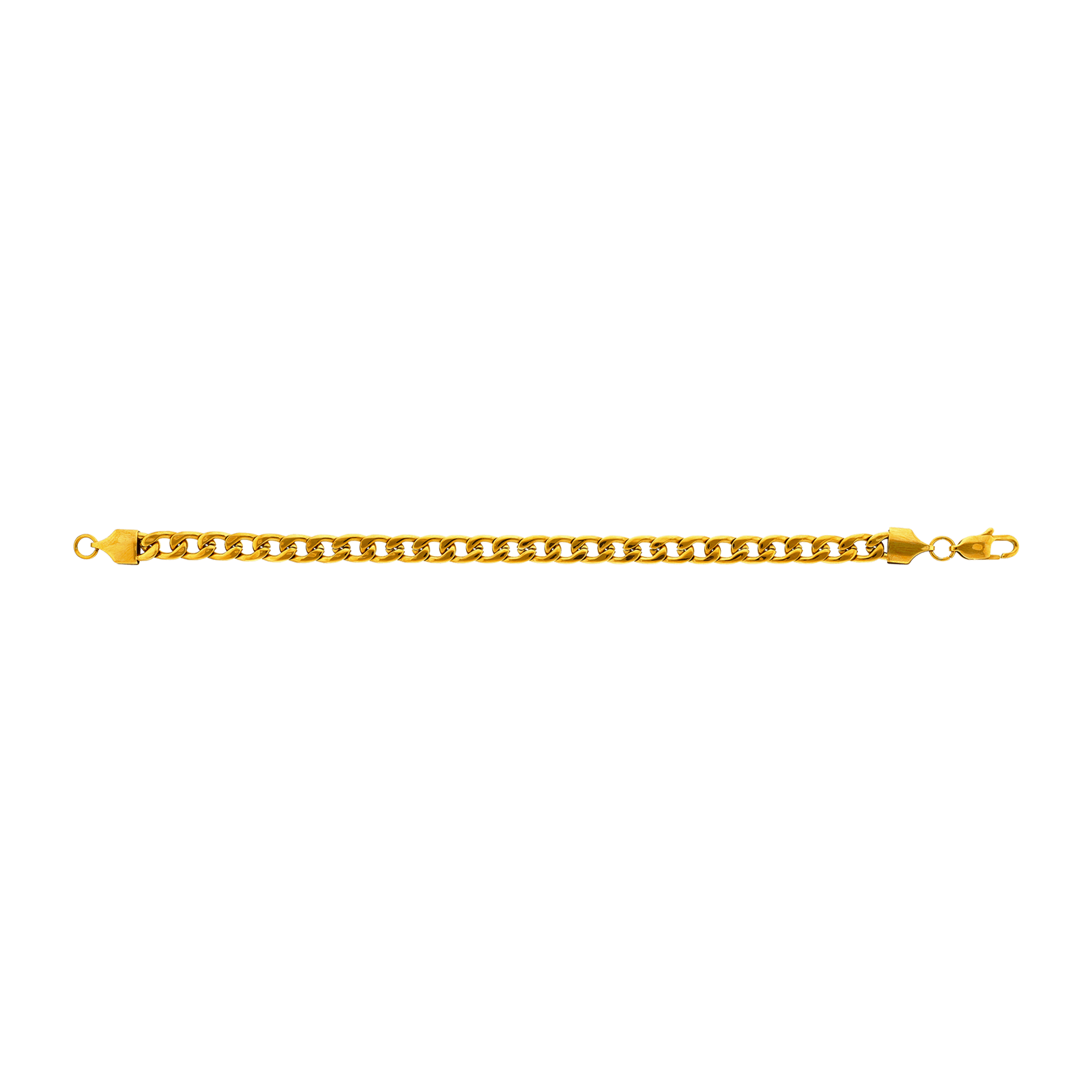 Bracelet Callas Gourmette 21 centimètres Acier doré