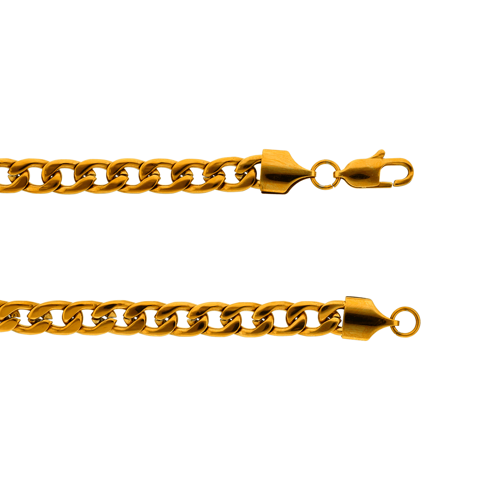 Bracelet Callas Gourmette 21 centimètres Acier doré