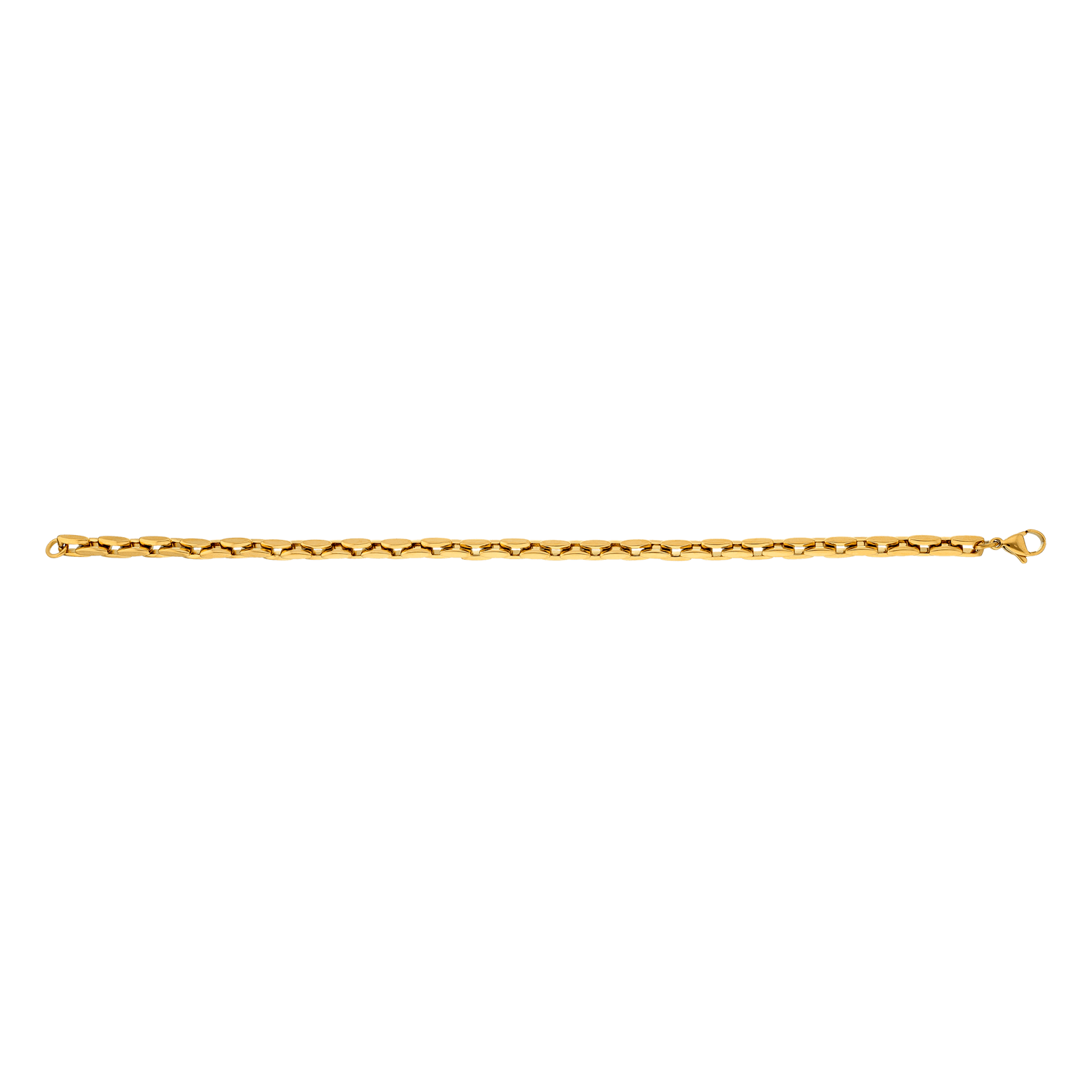 bracelet callas acier doré maille homme 21.5 mm