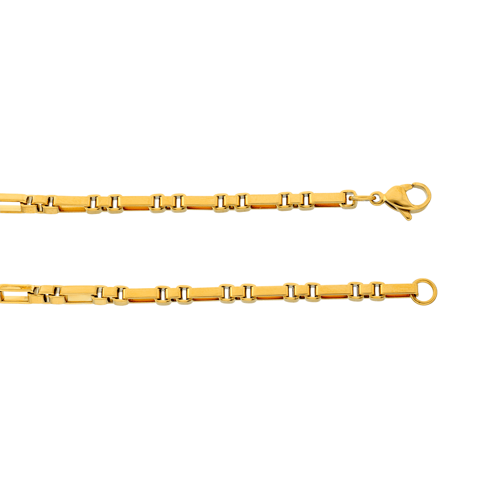 bracelet callas acier doré maille homme 21 mm