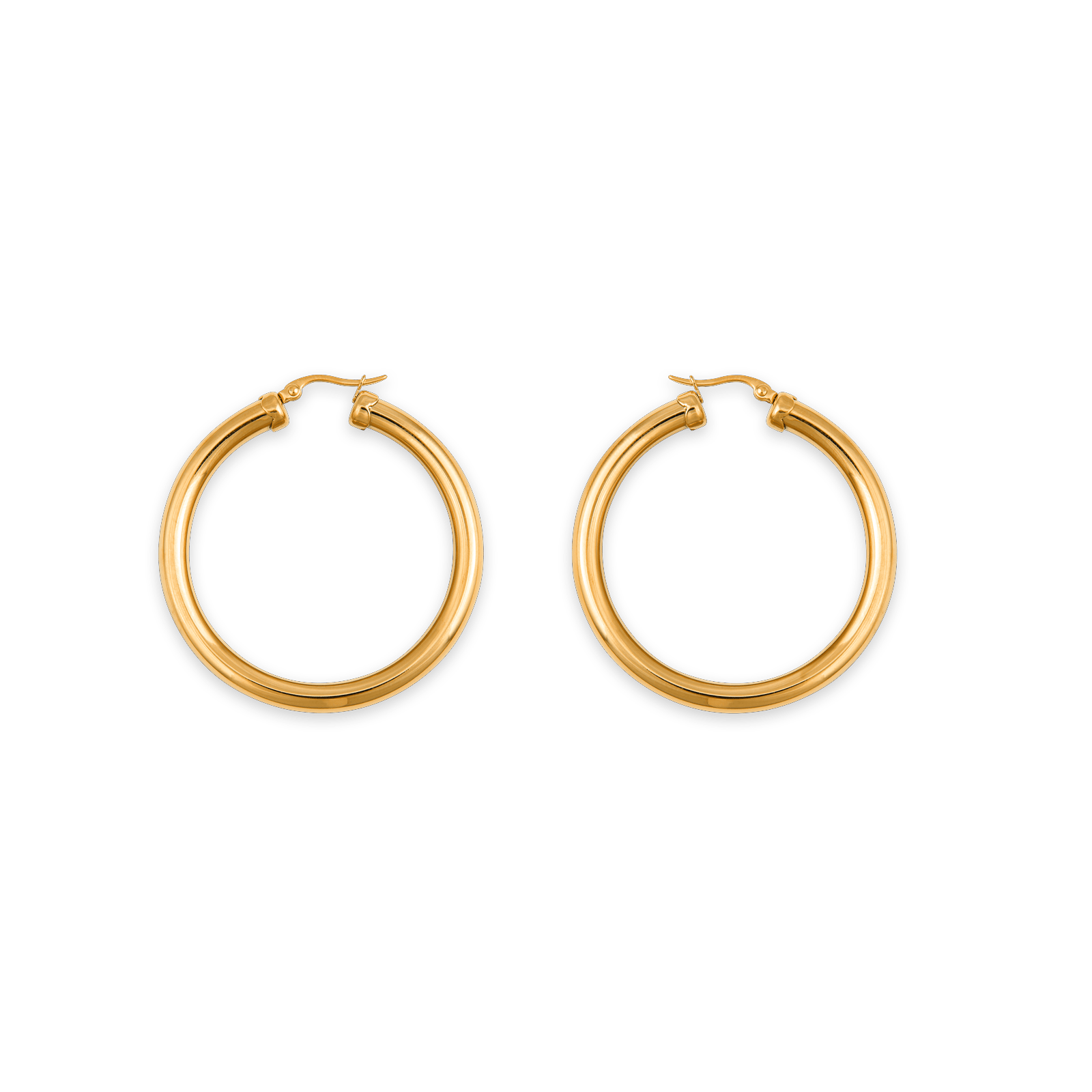 créoles acier jaune 40mm
