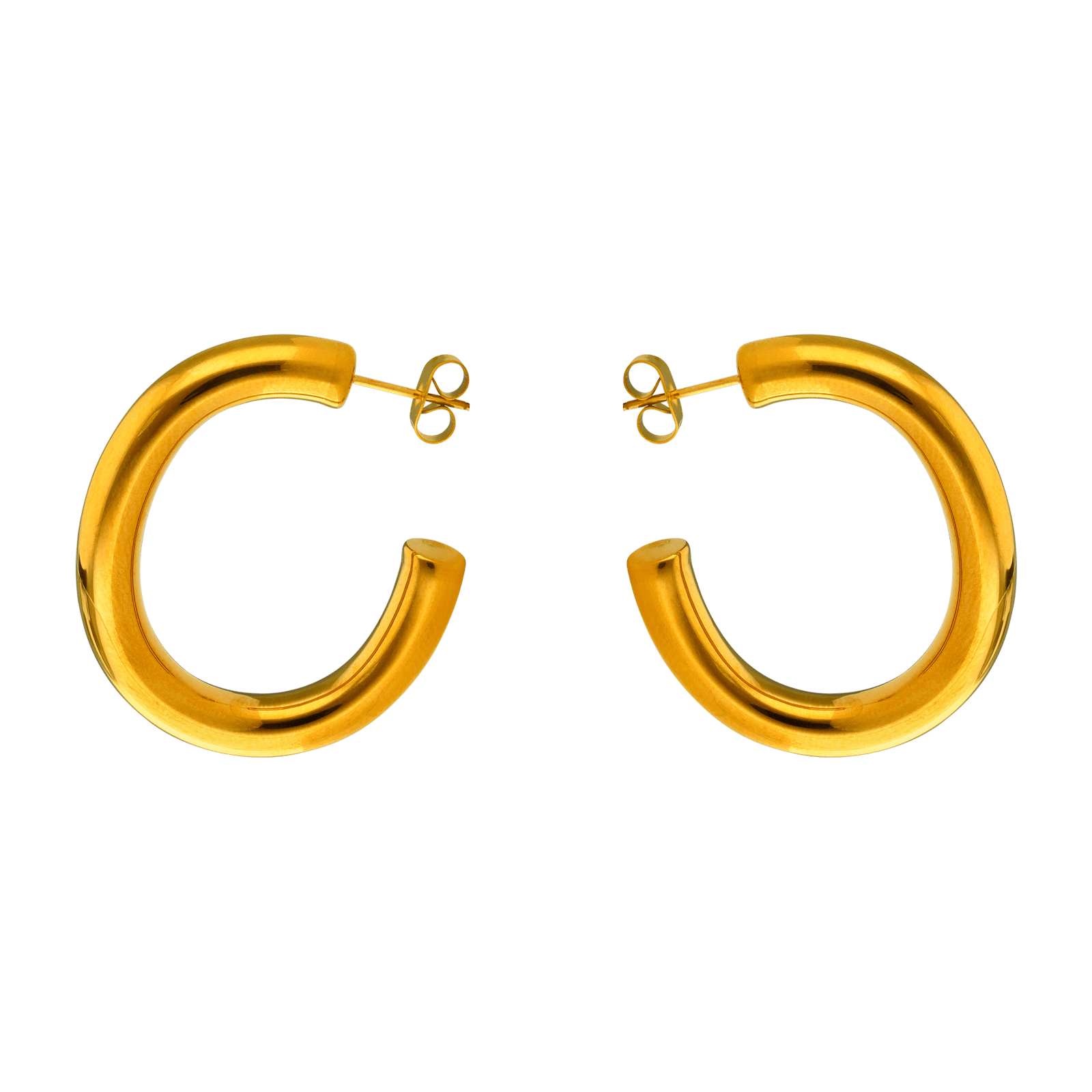 Créoles Callas Acier 29 mm x 33 mm Acier doré