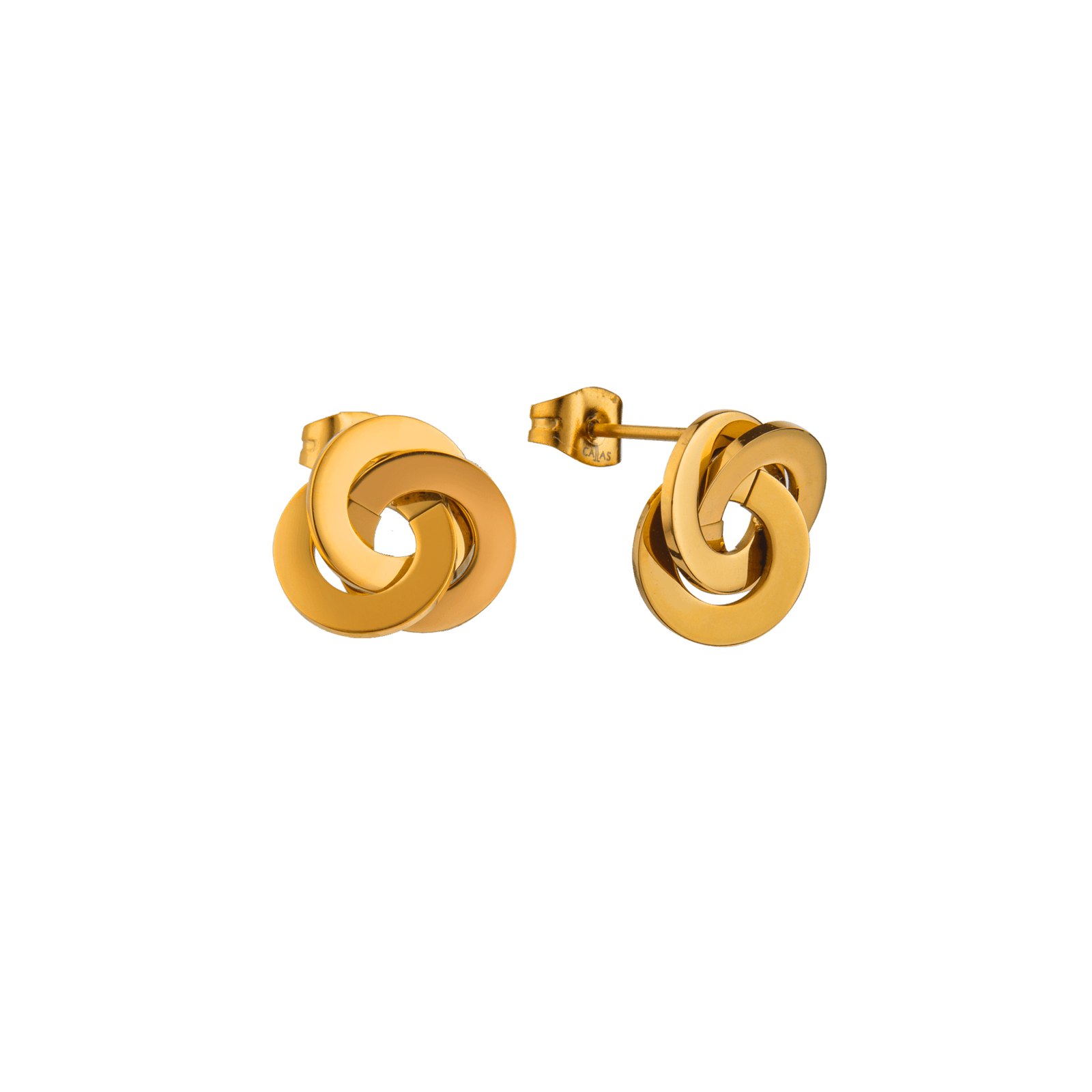 Boucles D'oreilles Acier Jaune Nœud Plat
