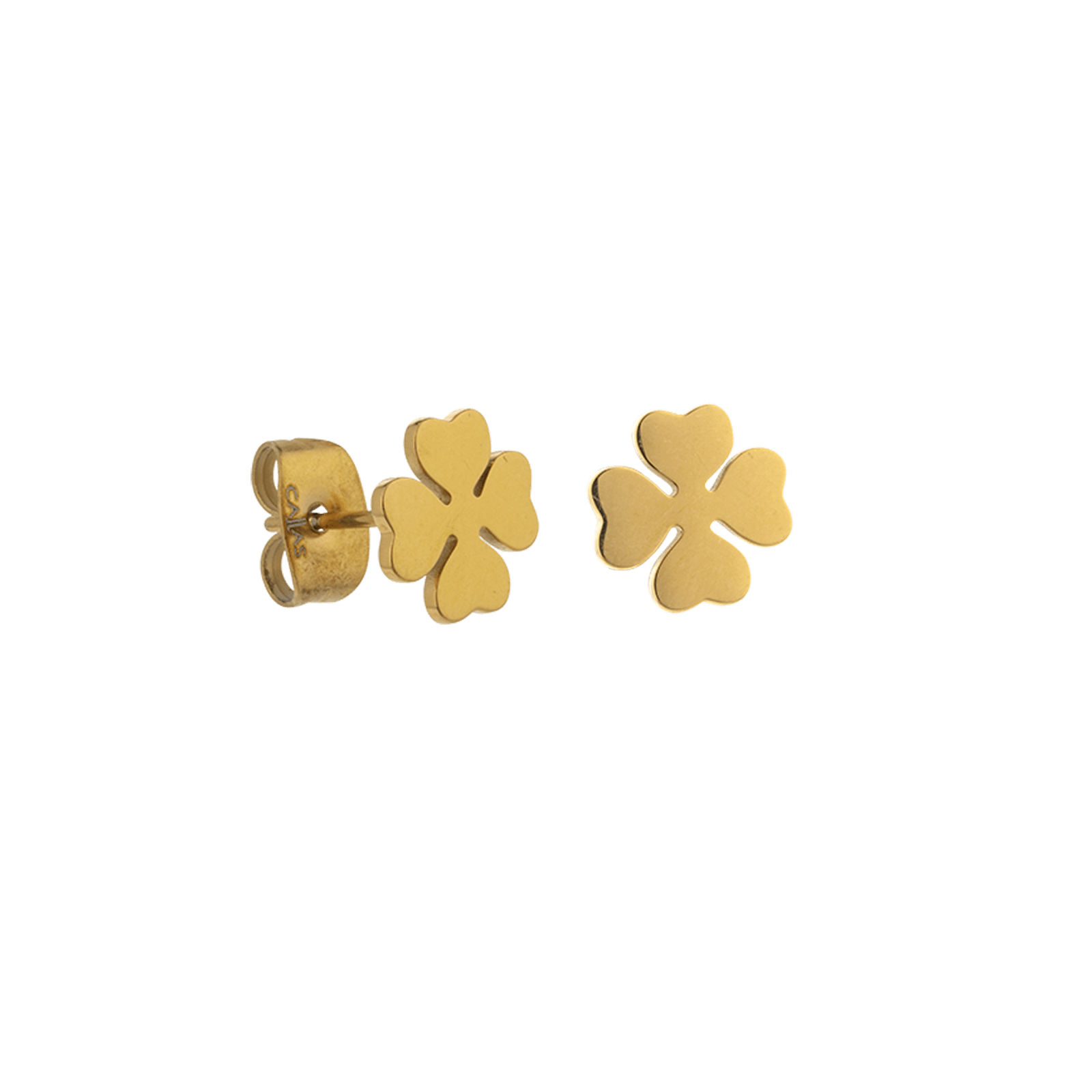 Boucles d'Oreilles Callas Acier doré quatre coeurs