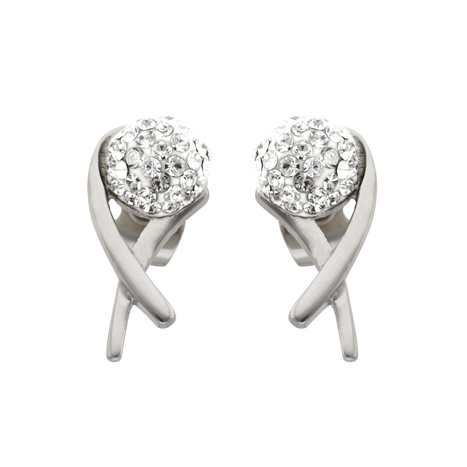 Boucles d'Oreilles Callas Acier motif Cristal