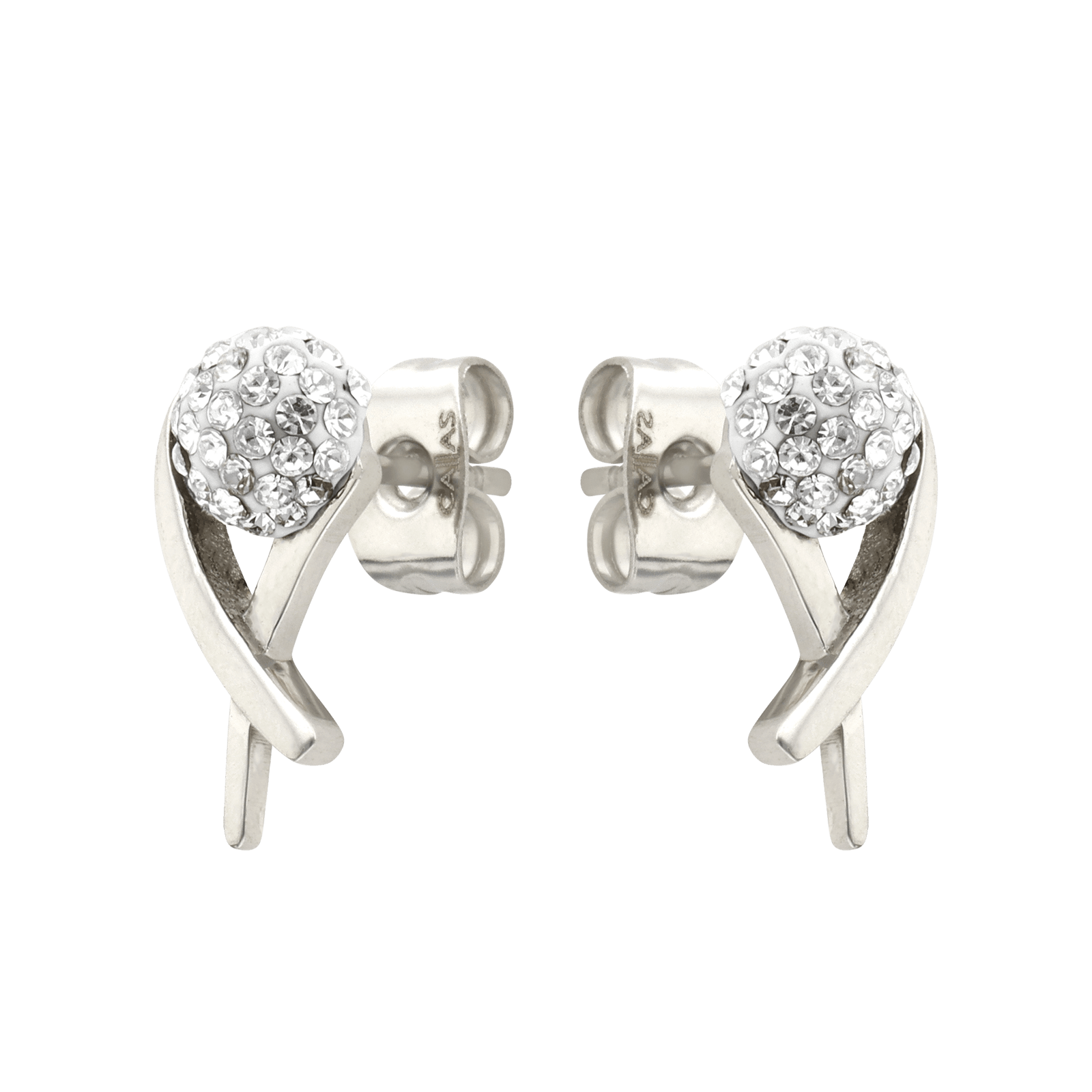 Boucles d'Oreilles Callas Acier motif Cristal