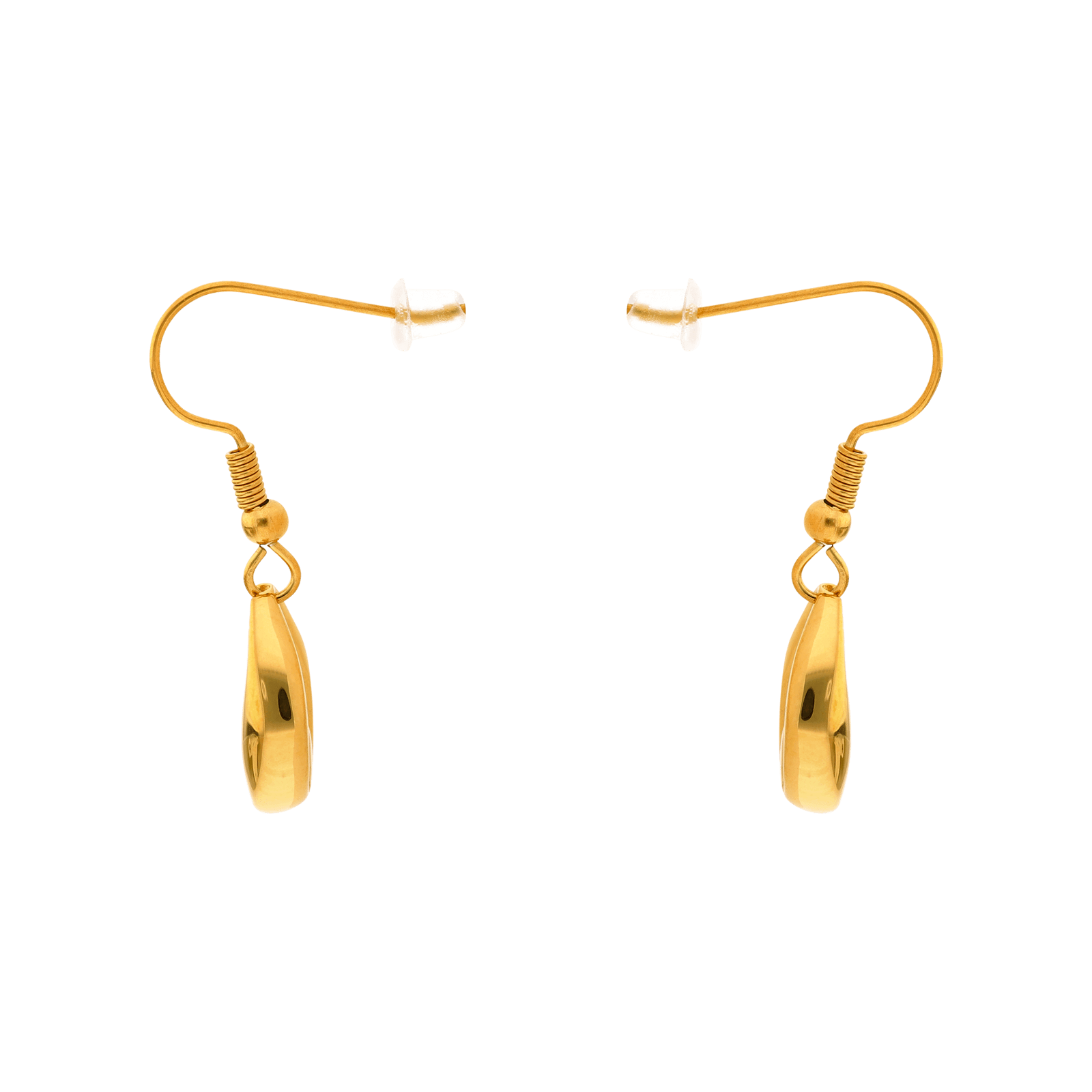 boucles d'oreilles callas acier doré pendentif coquillage
