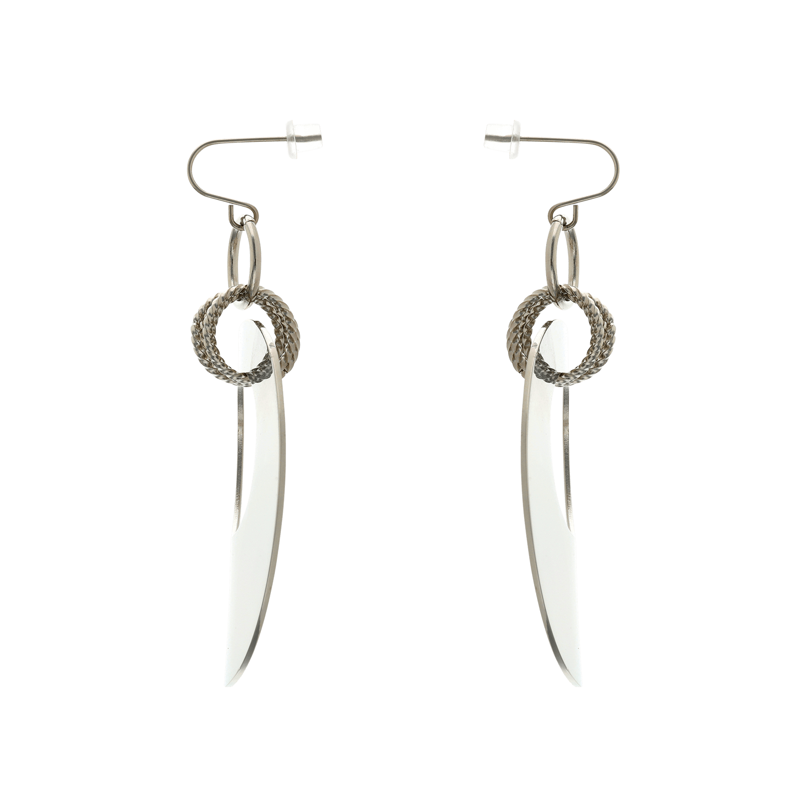 Boucles d'Oreilles Callas Acier motif Rond ajouré Lisse 45.5mm