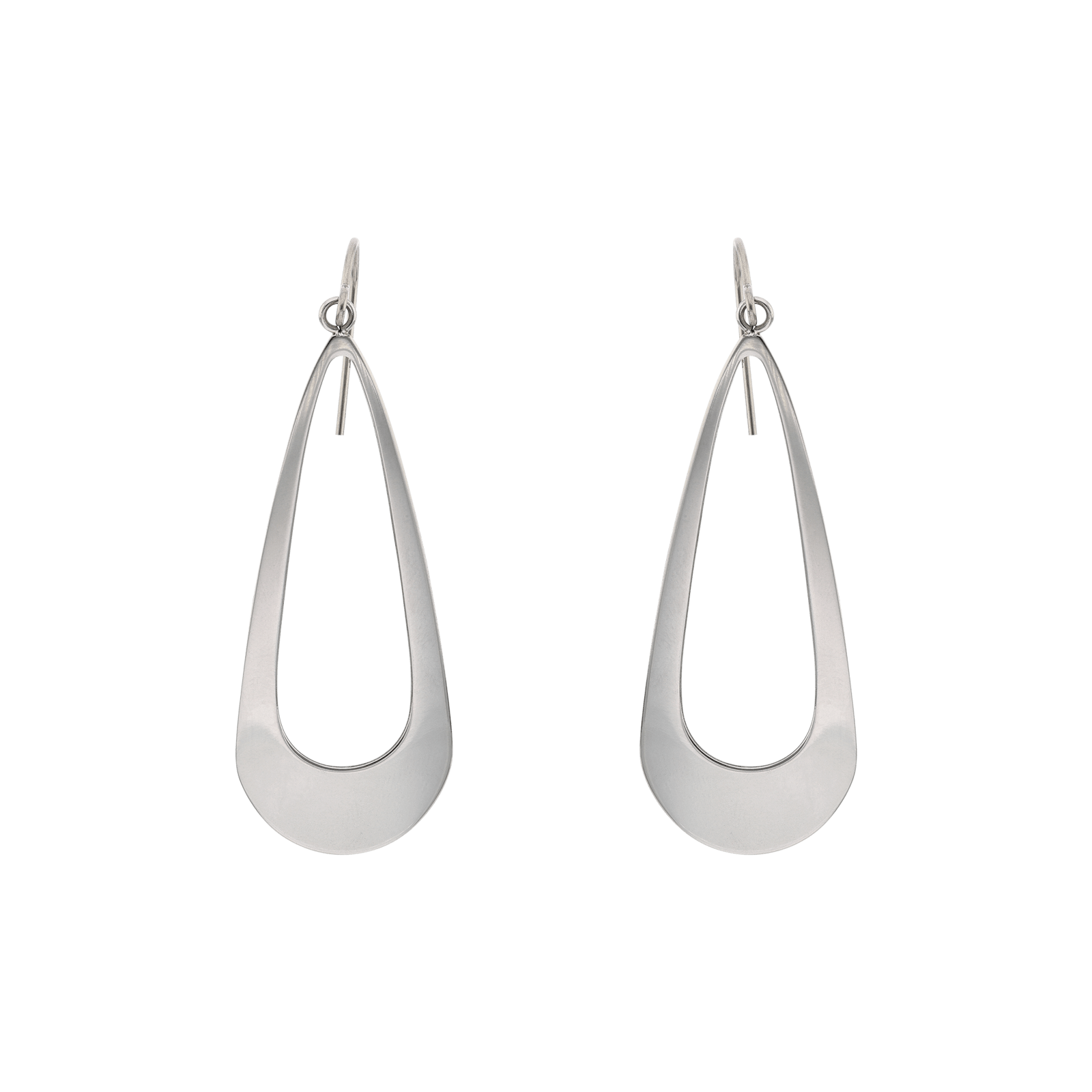 Boucles d'Oreilles Callas Acier Pendentif ovale ajourée