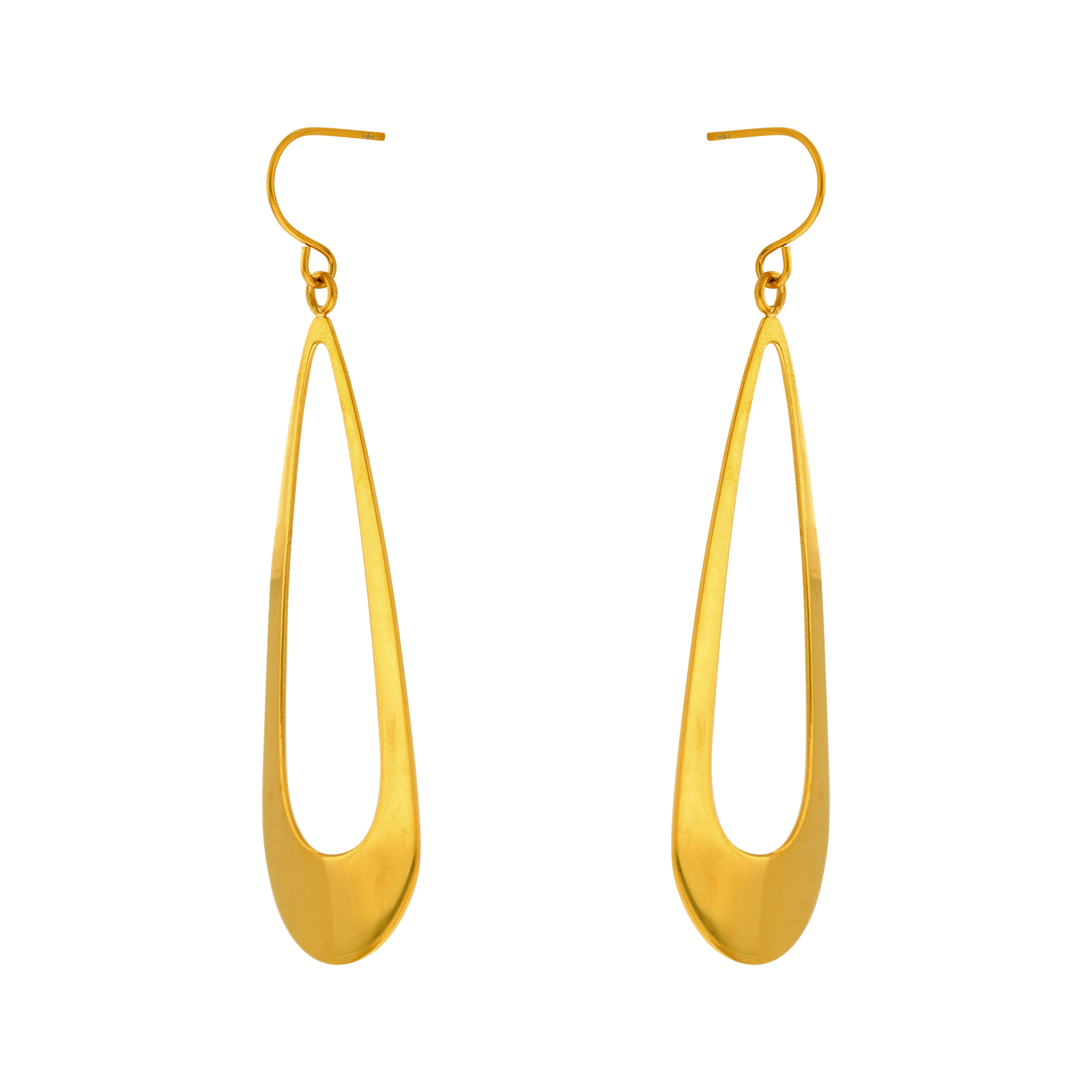 boucles d'oreilles callas acier pendentif ovale ajourée doré