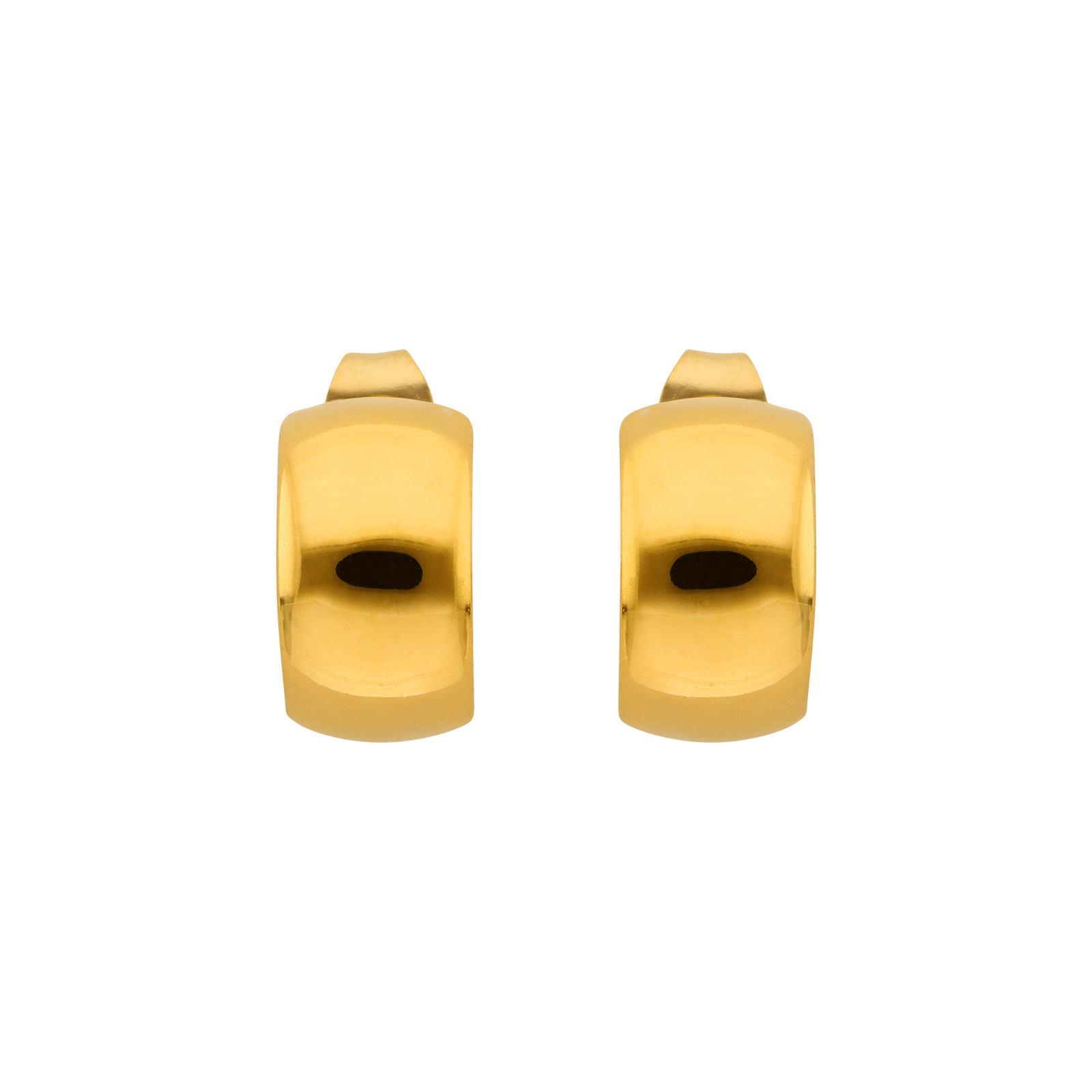 créoles maille cubaine callas acier doré 13 mm